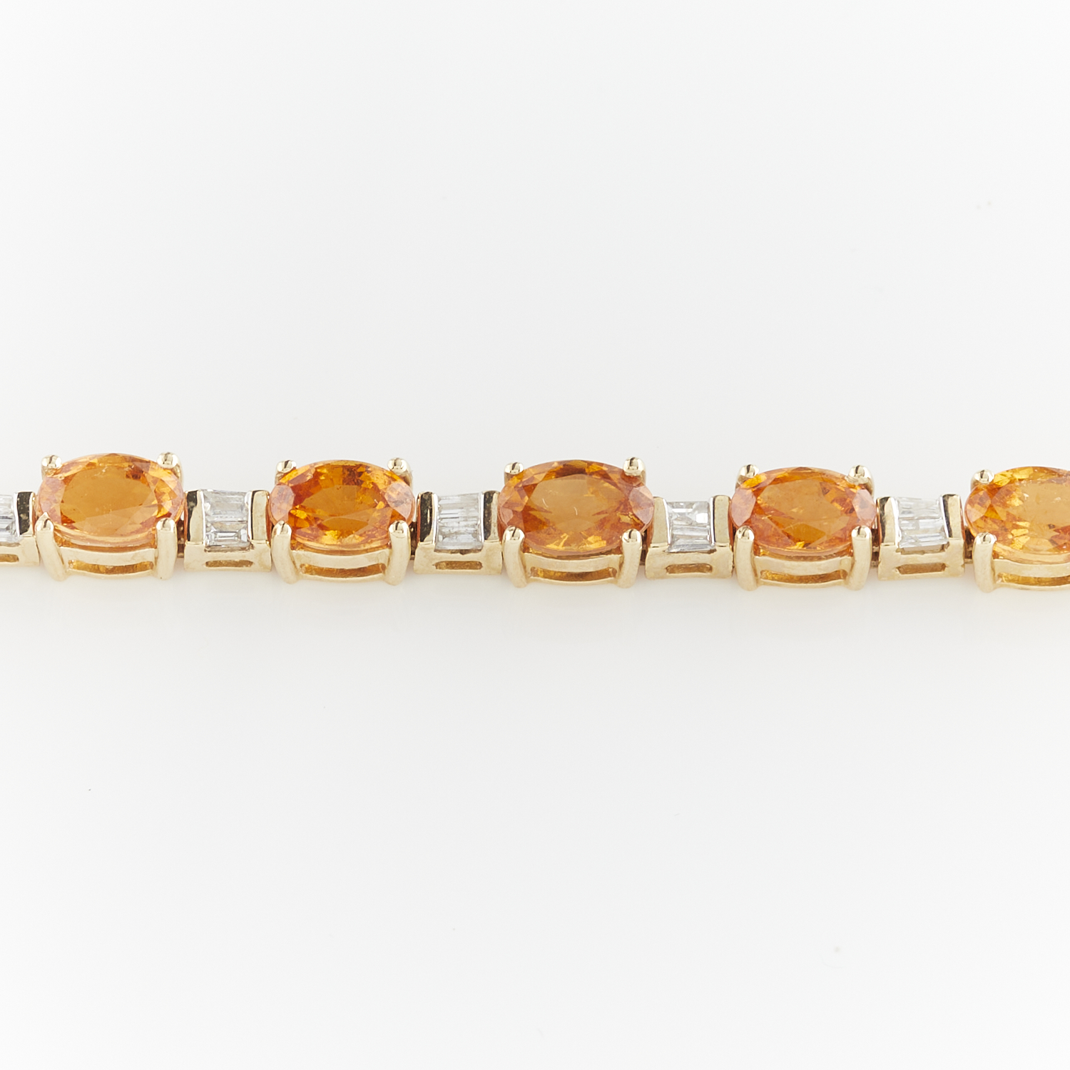 14k Yellow Gold Citrine & Diamond Bracelet - Image 3 of 6