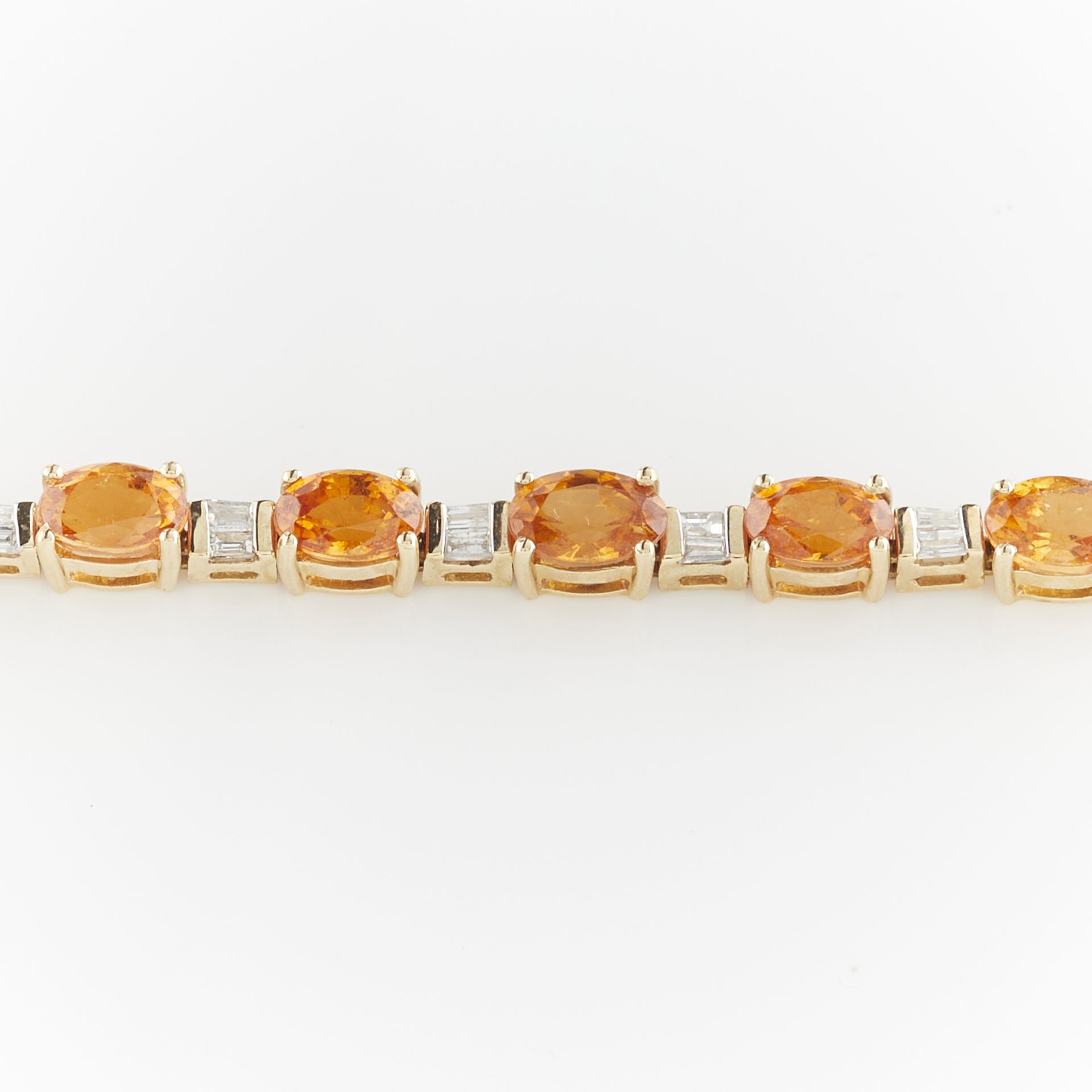 14k Yellow Gold Citrine & Diamond Bracelet - Bild 3 aus 6