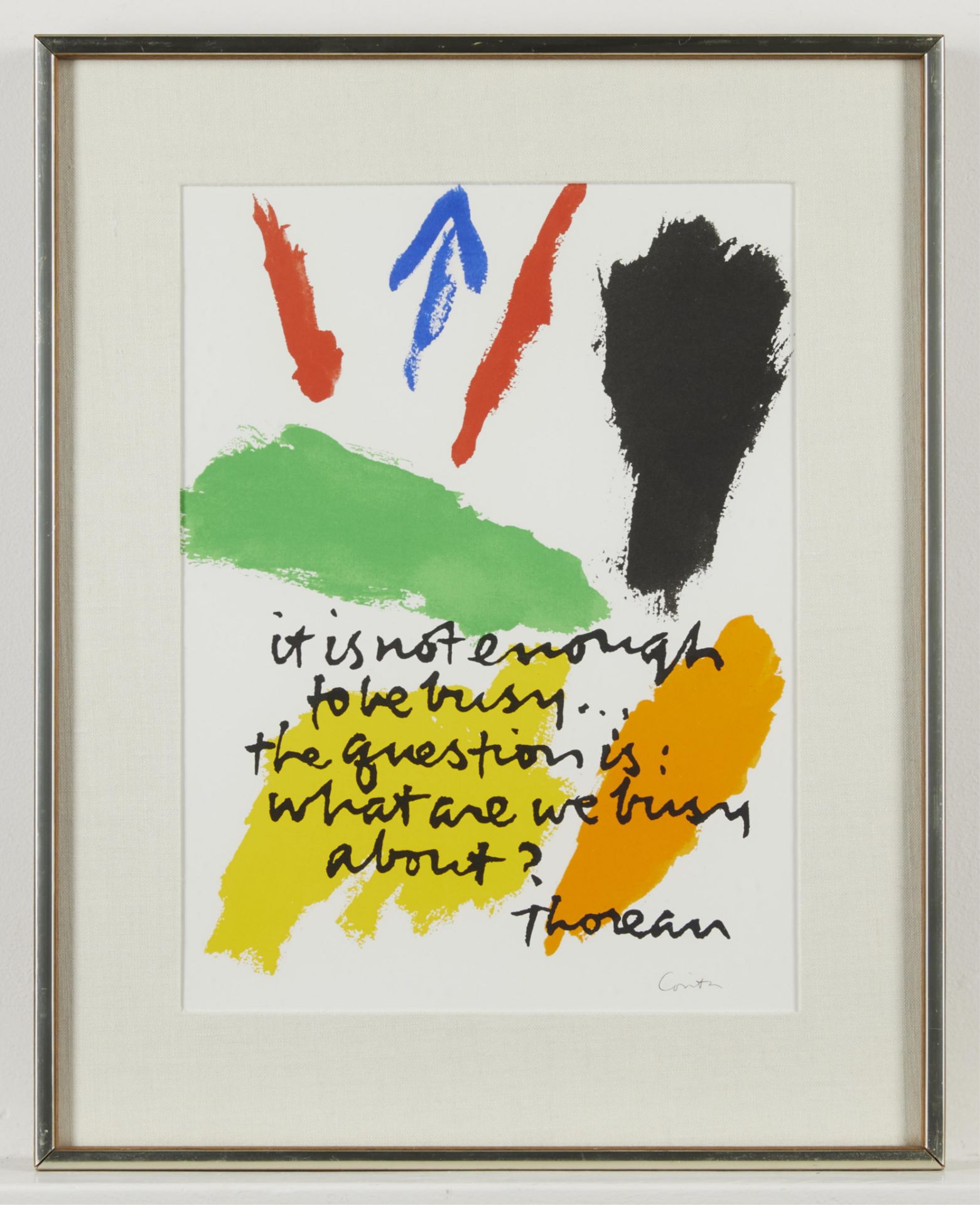 Corita Kent "thoreau" Quote Serigraph 1971 - Image 2 of 6