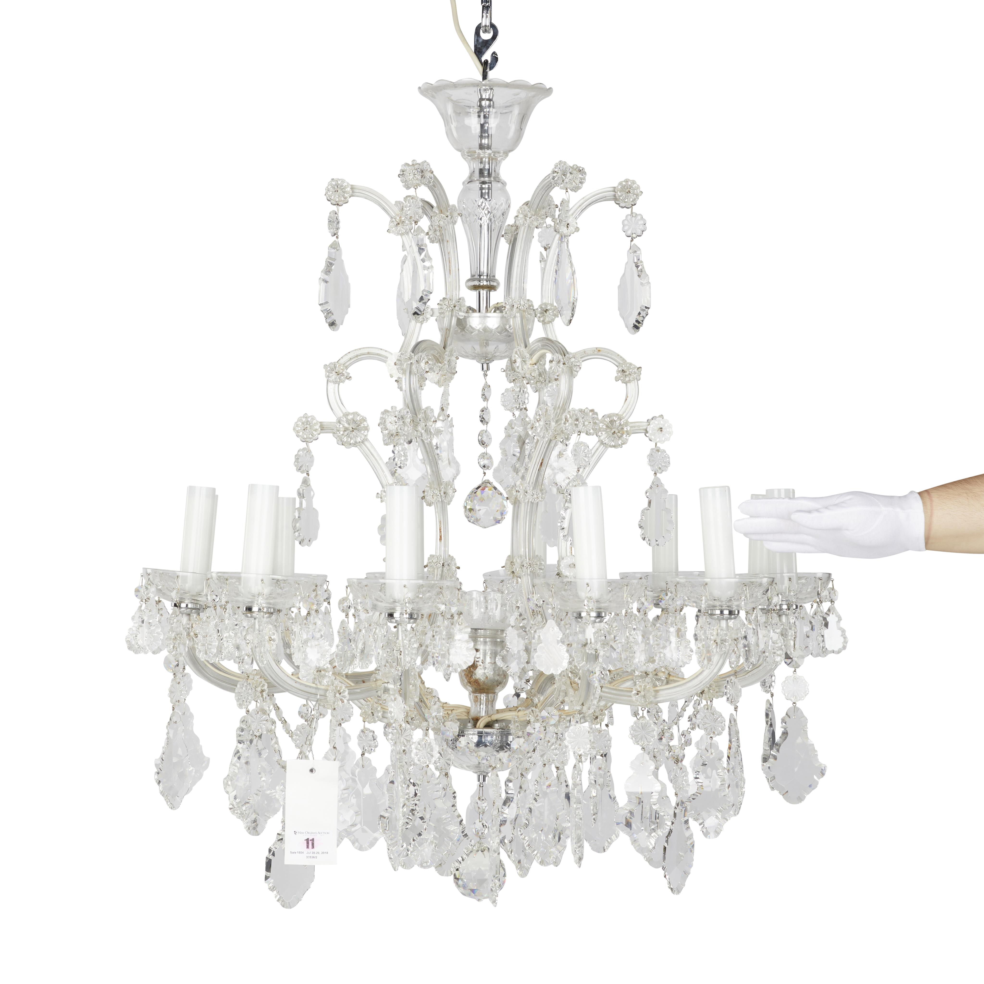 Maria Theresa Style Cut Crystal Chandelier - Image 3 of 17
