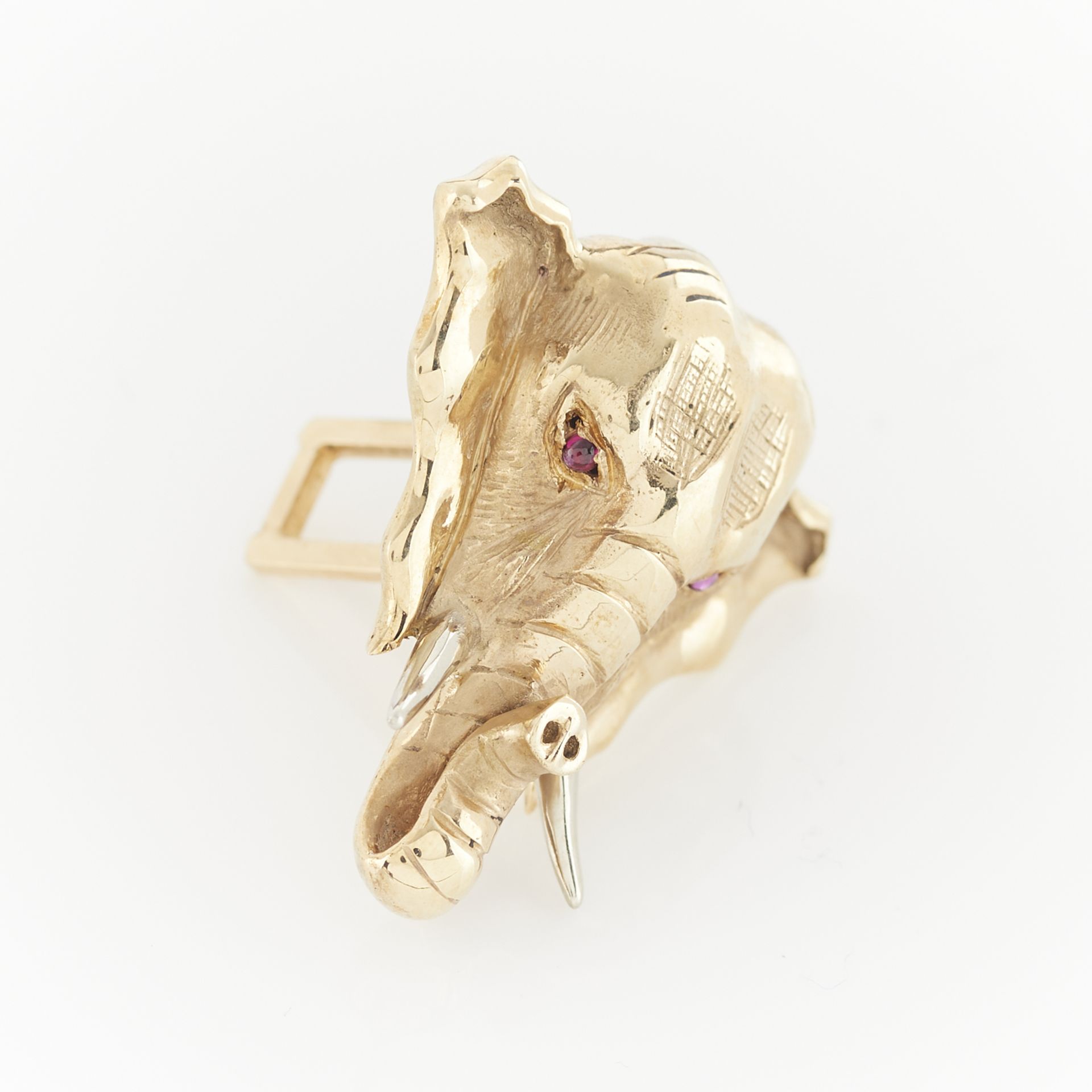 Pair of 14k Elephant Cuff Links - Image 6 of 9