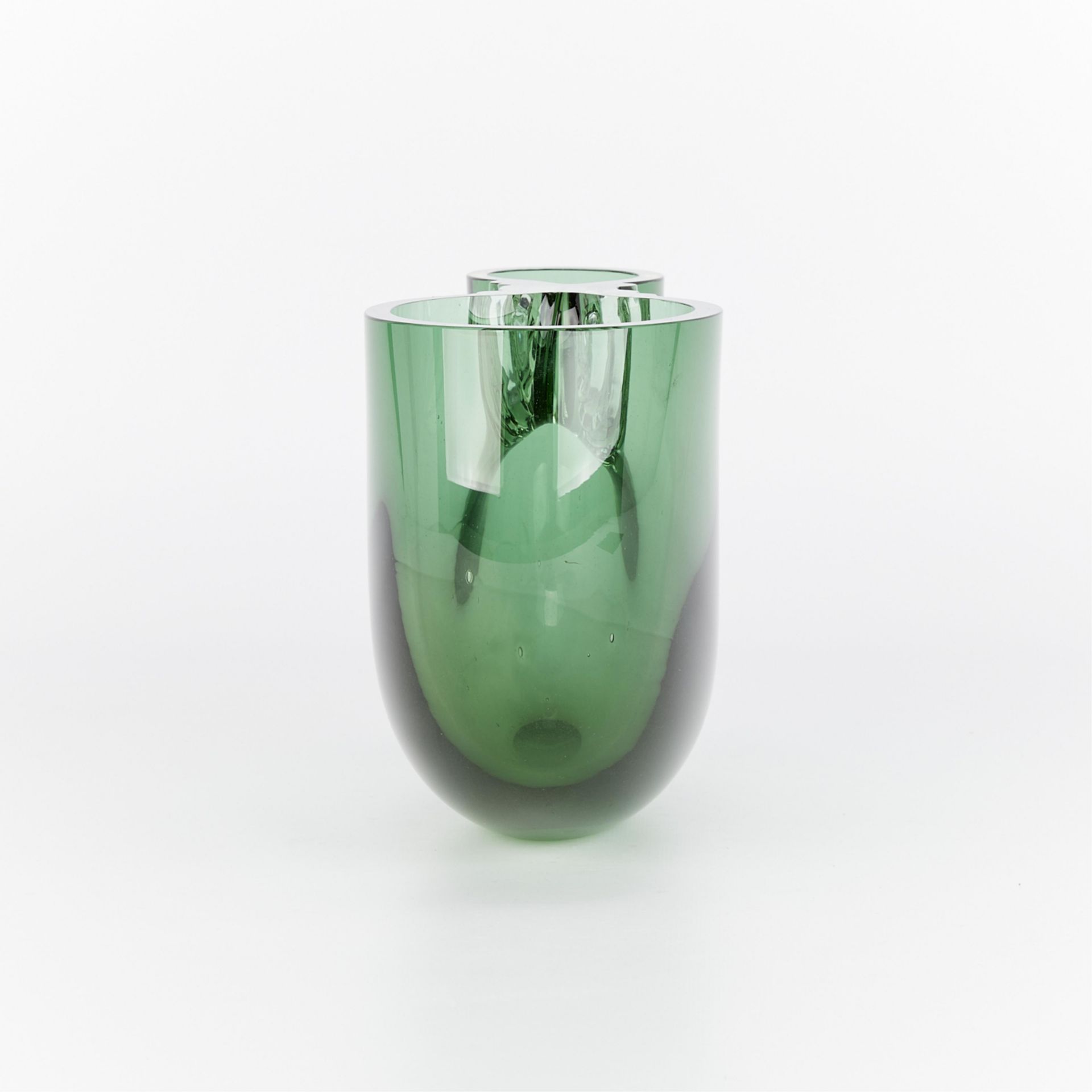 Jon Wolfe Green Studio Glass Sculpture 1990 - Image 6 of 11