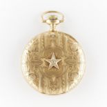 Elgin 14K Hunter Pocket Watch w/ Star & Diamond