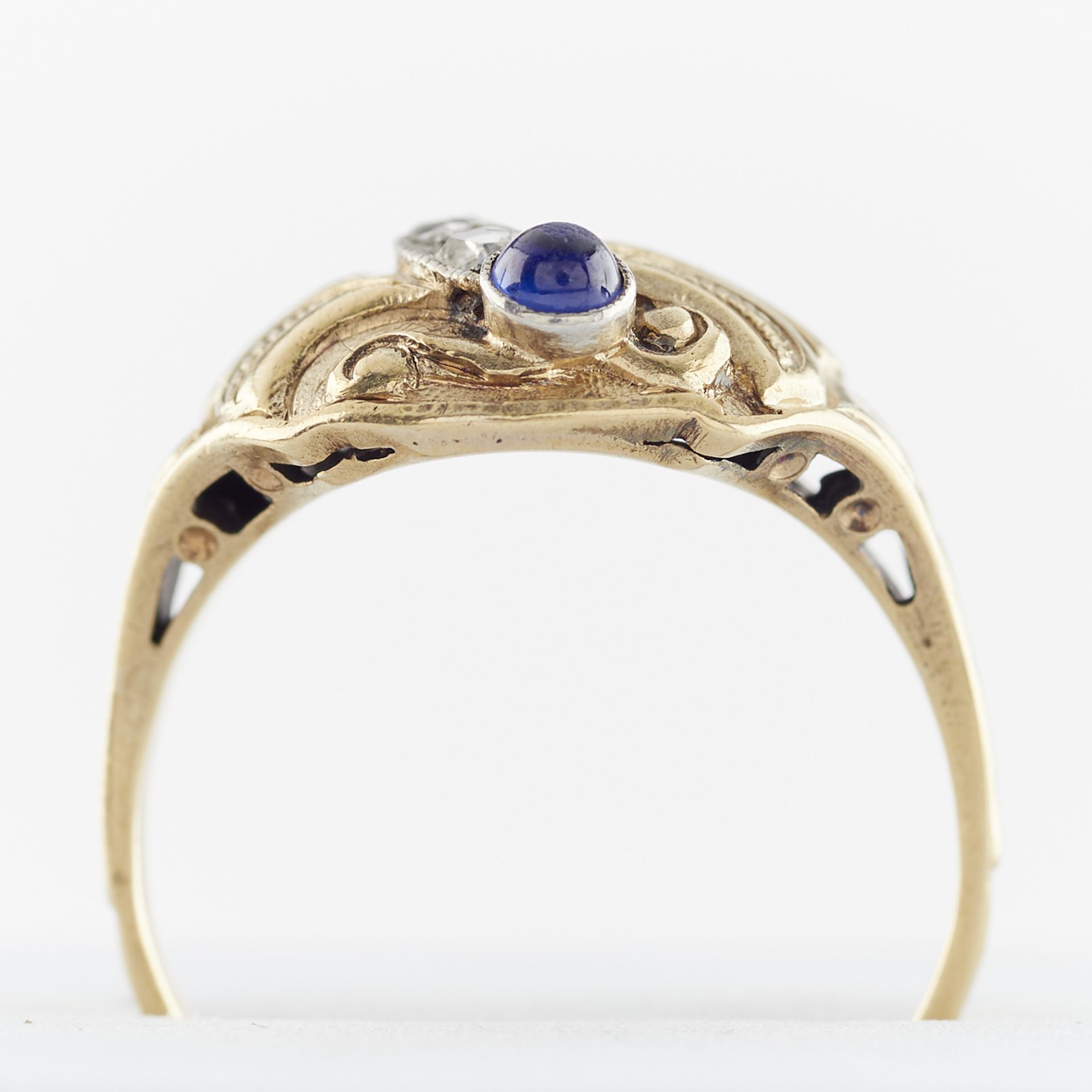 Cozzolino 14k Dragon Fly Ring w/ Dia. & Sapphire - Image 4 of 11