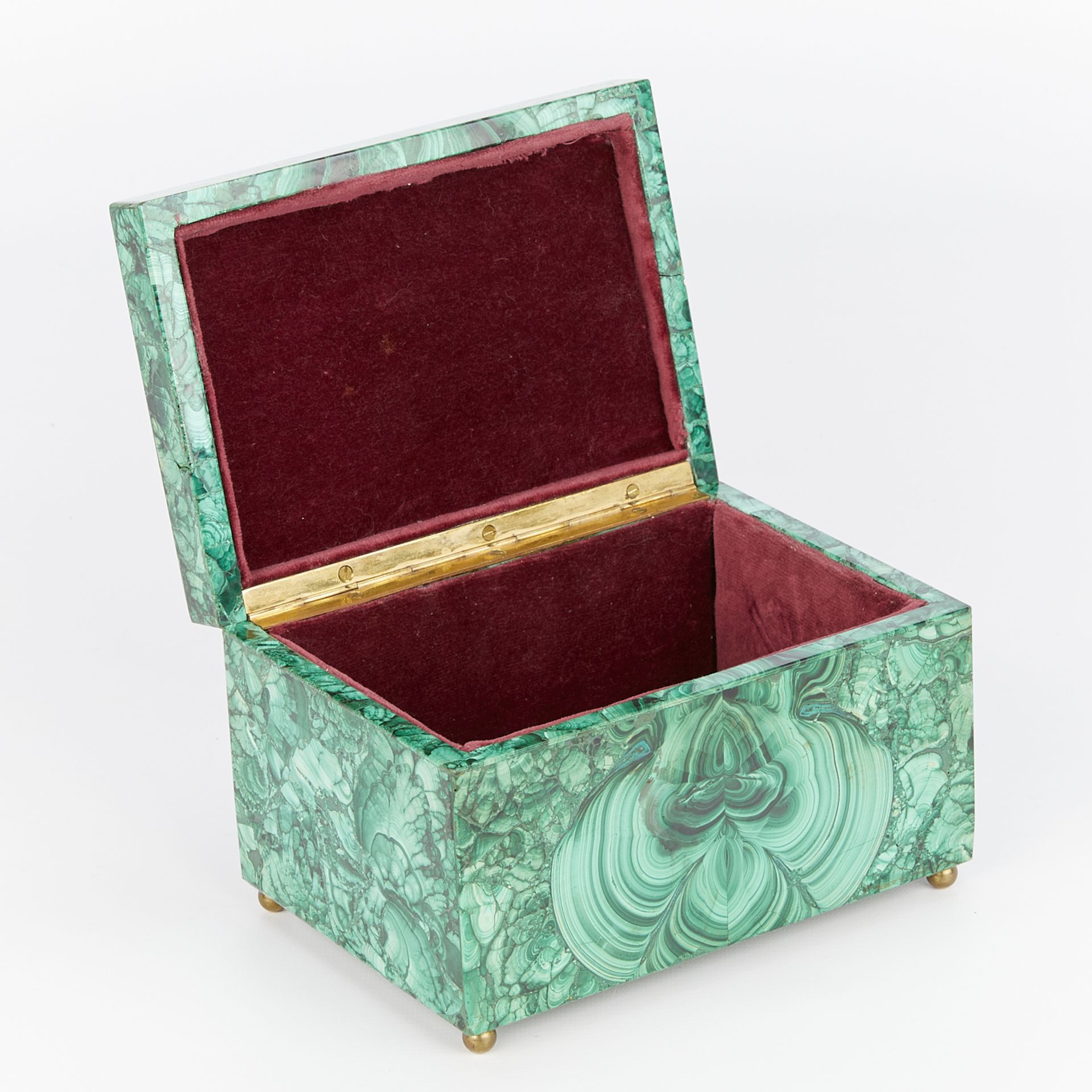 Russian Malachite and Gilt Metal Box - Bild 2 aus 12