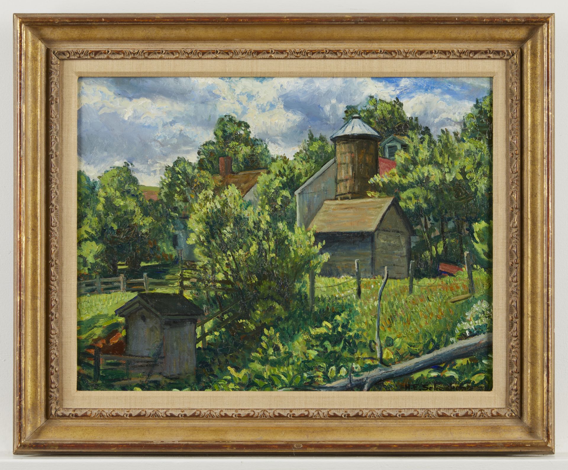 Henry Schnakenberg "Farm Buildings" Painting - Bild 2 aus 8