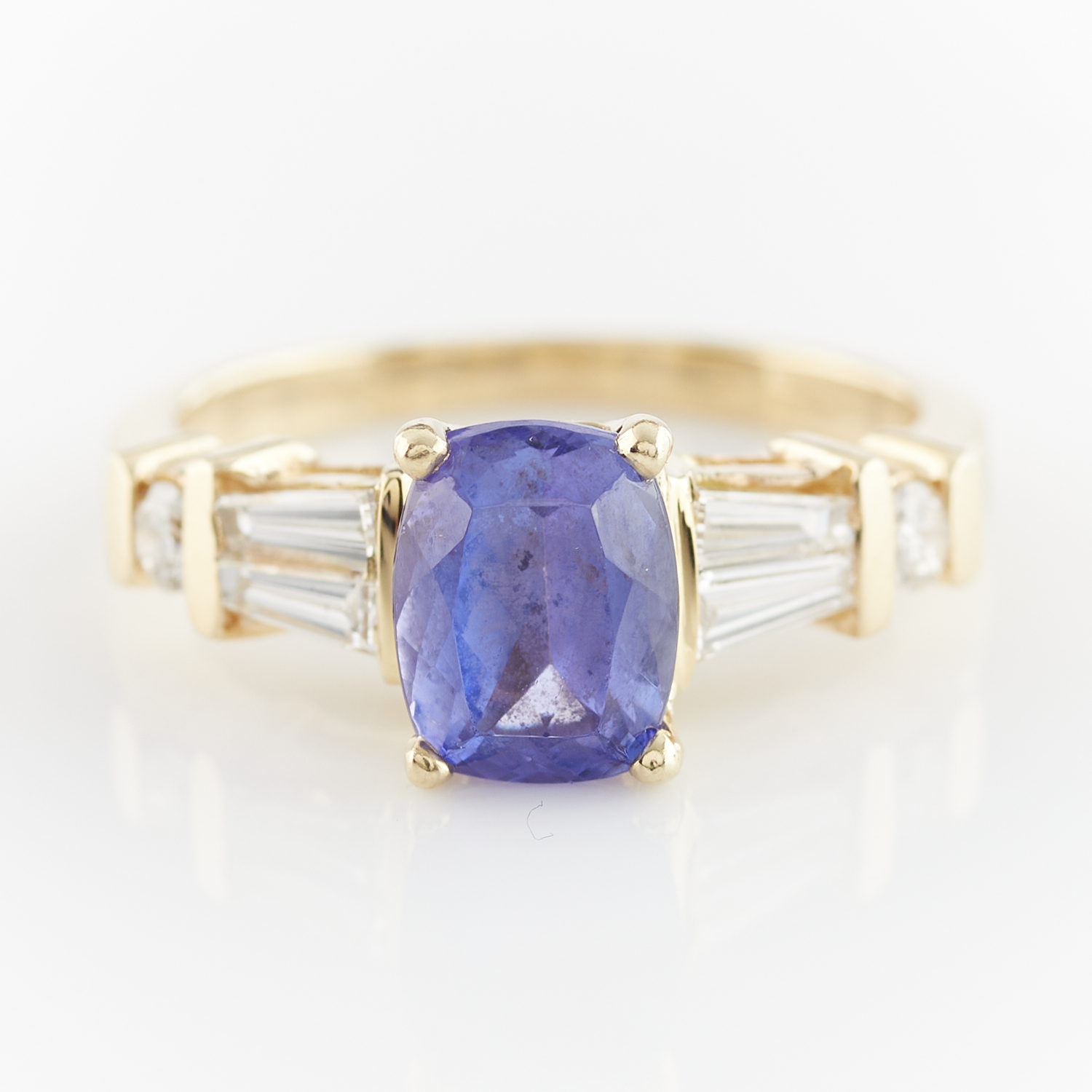 14K Yellow Gold Tanzanite & Diamond Ring - Image 4 of 12