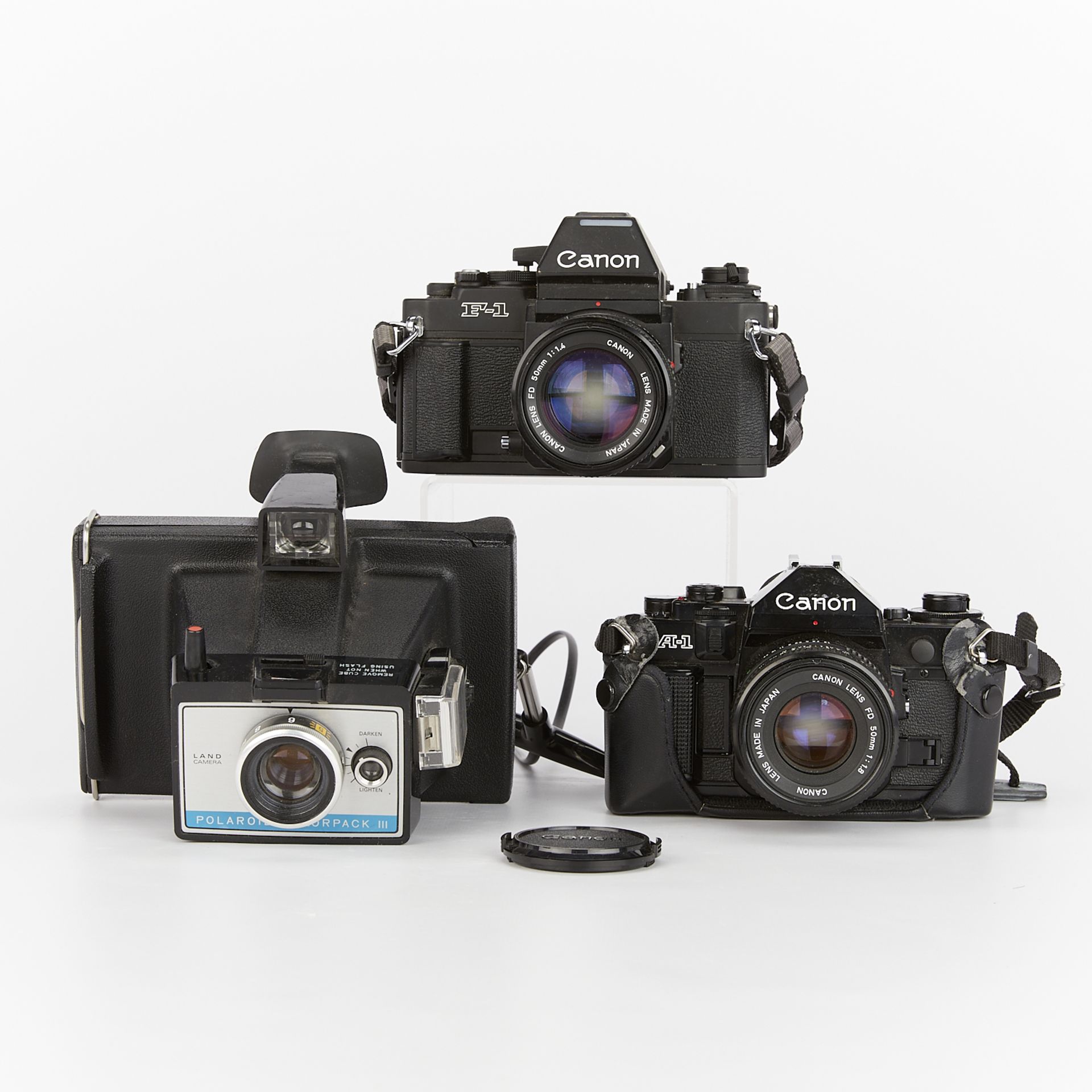 3 Vintage Cameras - Canon 35mm & Polaroid - Image 3 of 13