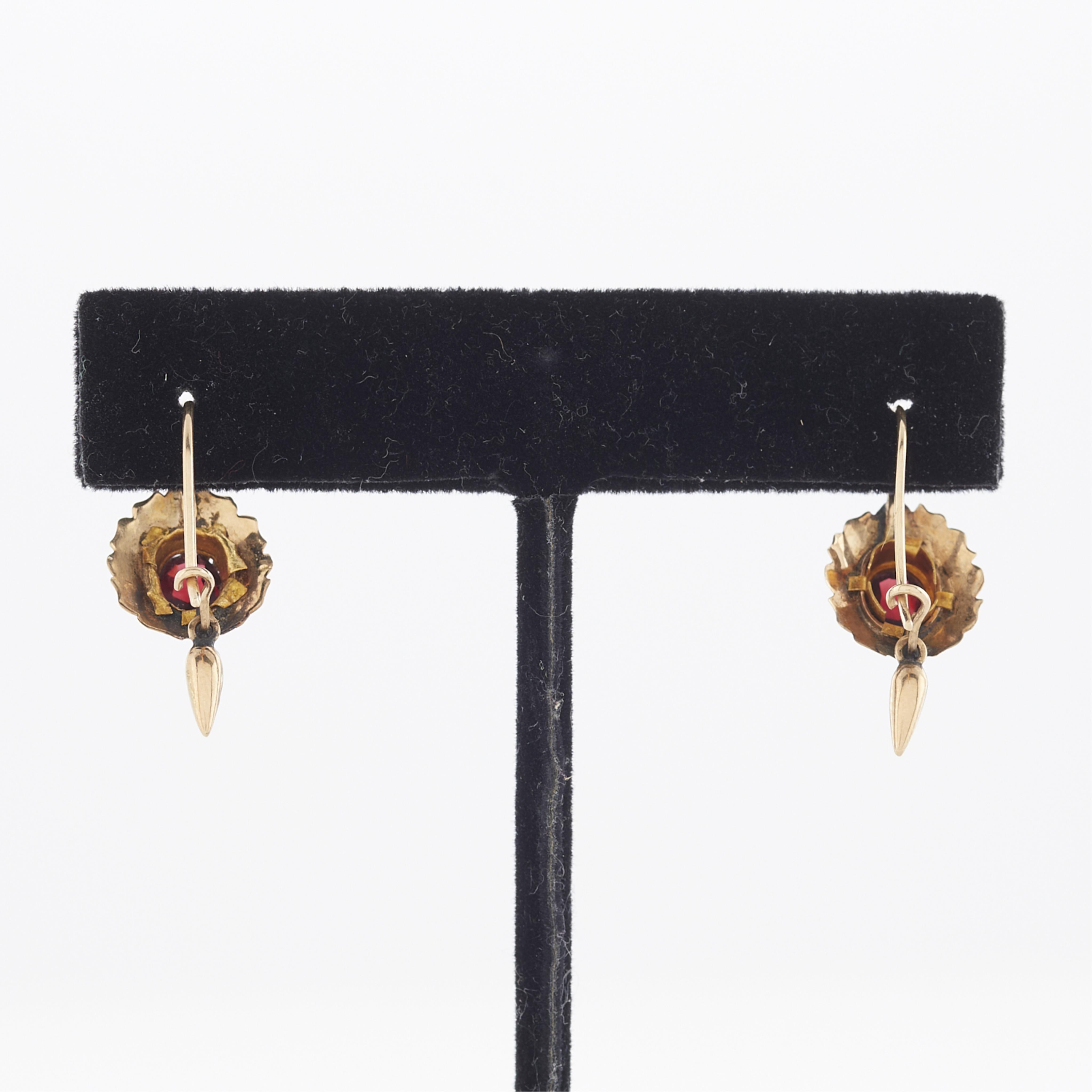 14k Yellow Gold Etruscan Revival Earrings - Image 5 of 6