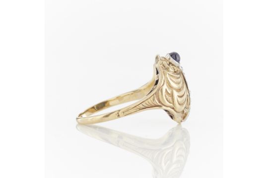 Cozzolino 14k Dragon Fly Ring w/ Dia. & Sapphire - Bild 8 aus 11