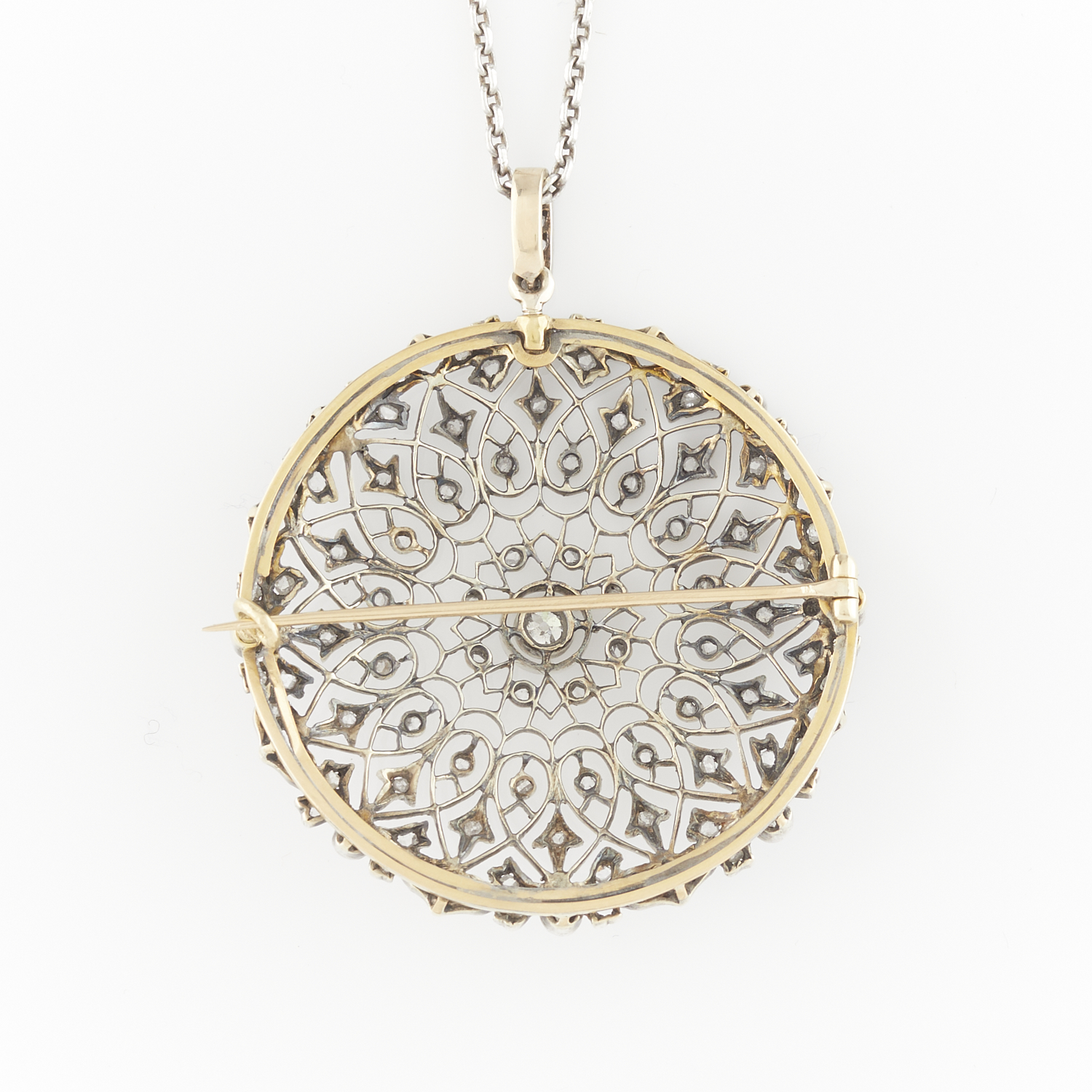 Edwardian Diamond Circle Brooch Pendant - Image 15 of 15