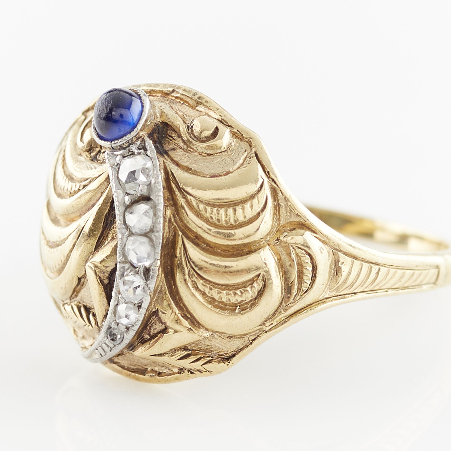 Cozzolino 14k Dragon Fly Ring w/ Dia. & Sapphire - Image 11 of 11
