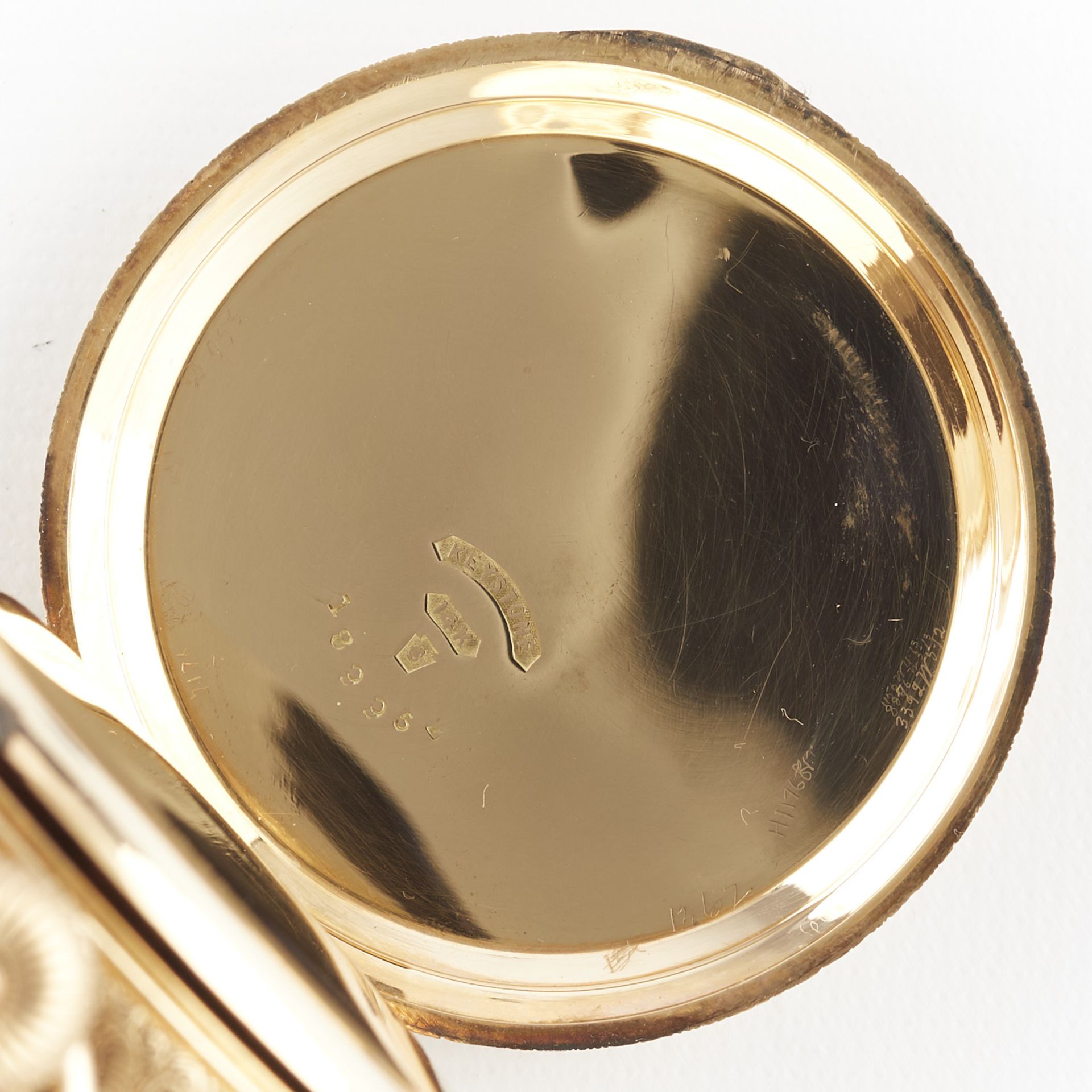 Elgin 14k Yellow Gold Hunter Pocket Watch - Bild 7 aus 7