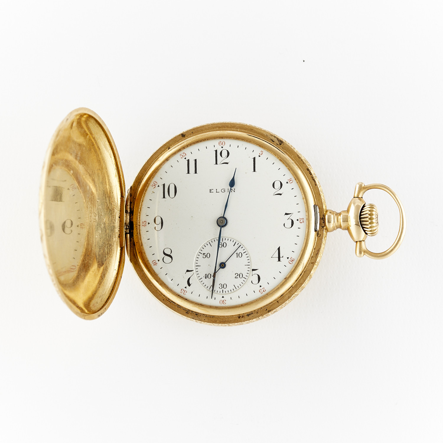 Elgin 14K Hunter Pocket Watch w/ Star & Diamond - Image 2 of 7