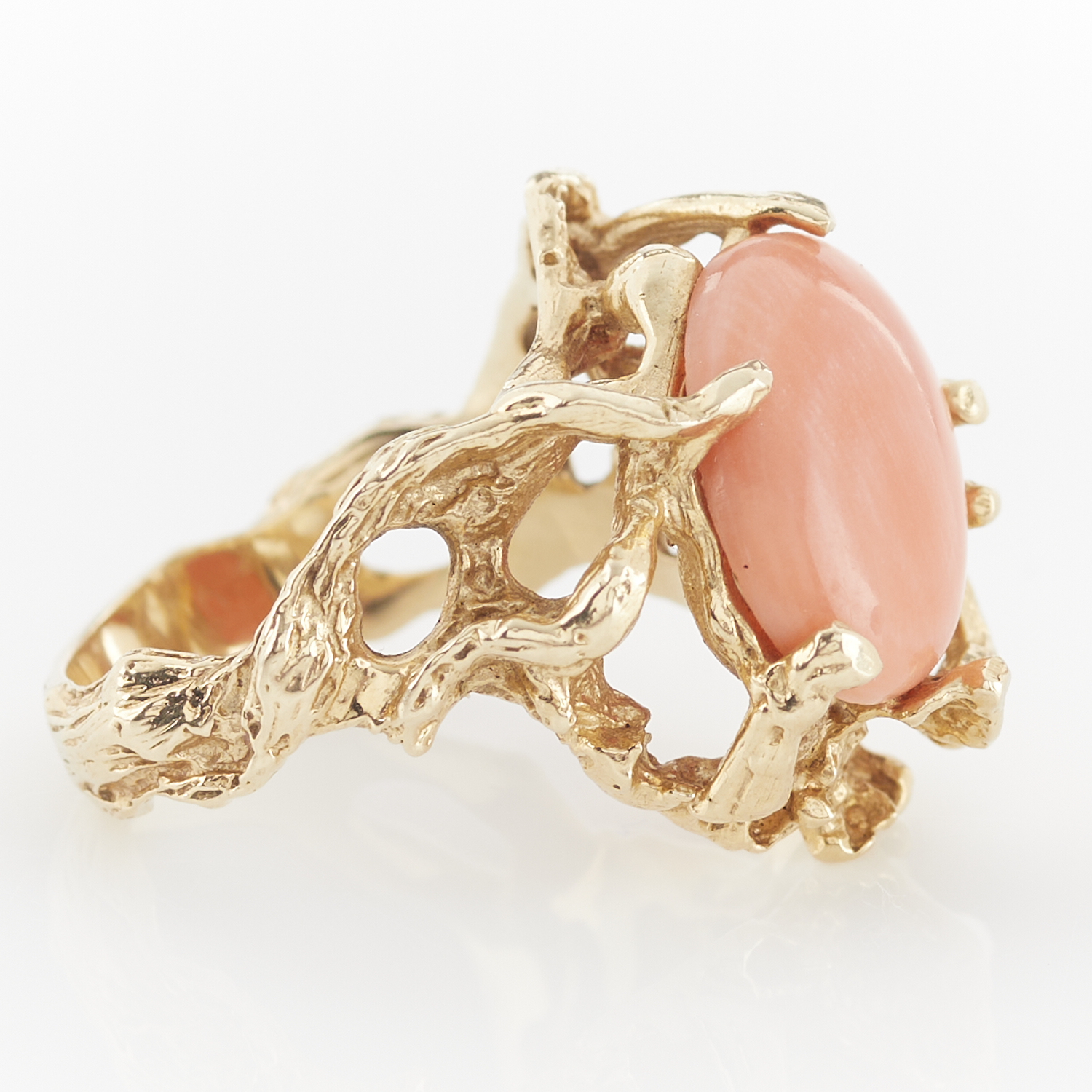 14k Yellow Gold & Coral Ring - Image 10 of 11