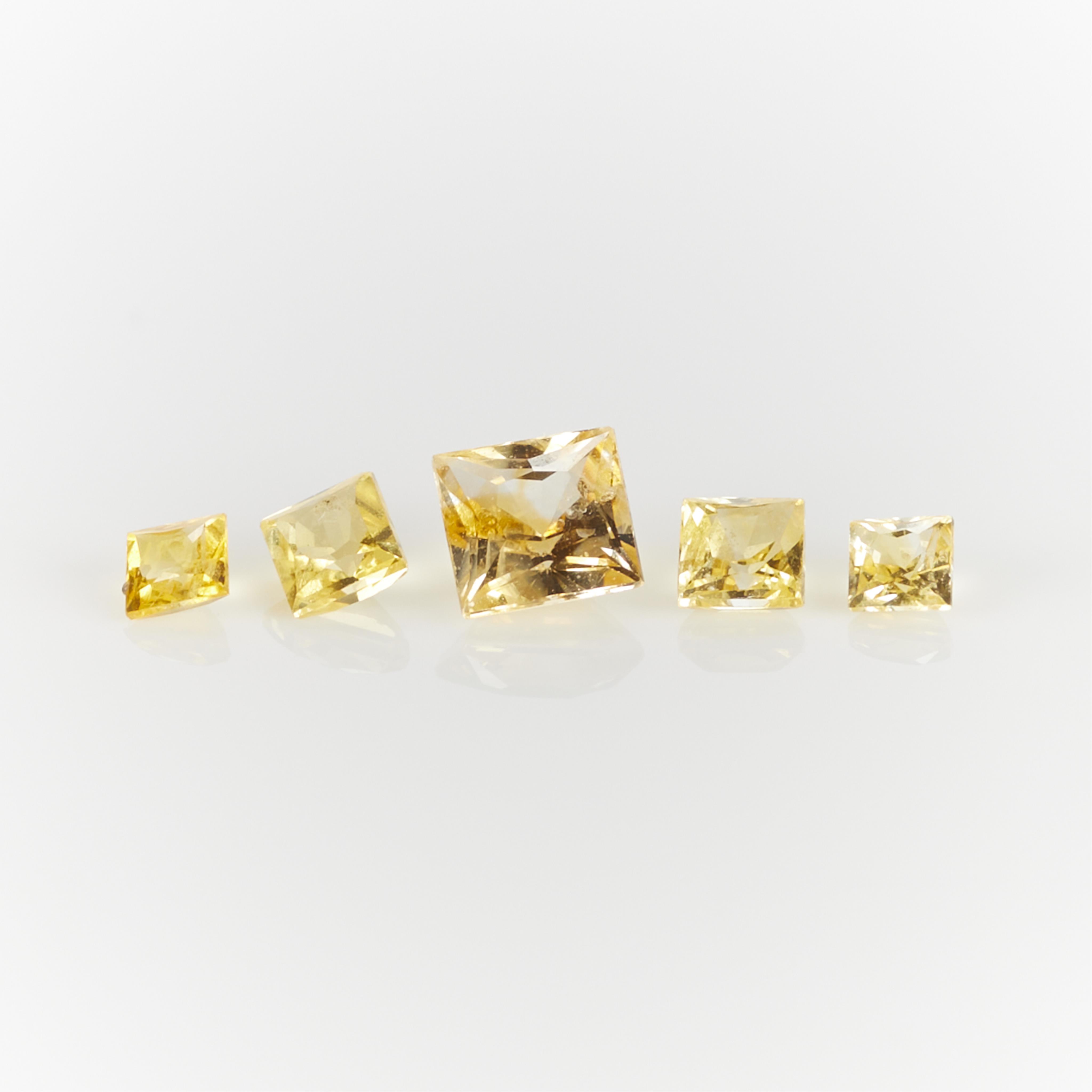 Group 0.65 Ctw Yellow Sapphires