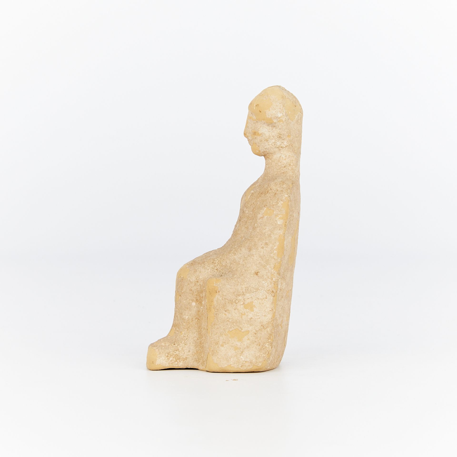 Greek Terracotta Seated Tanagra Goddess Figurine - Bild 4 aus 8