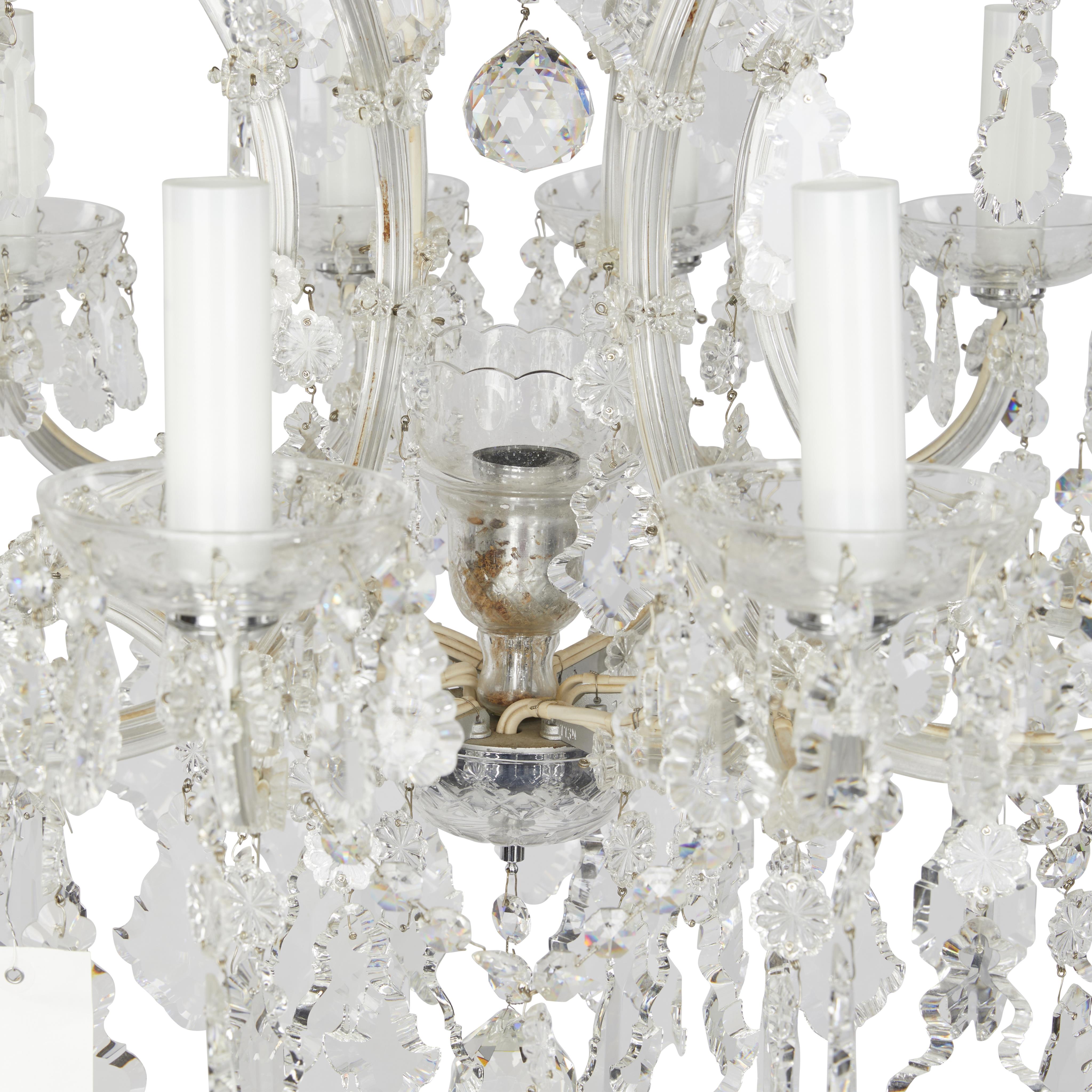 Maria Theresa Style Cut Crystal Chandelier - Image 9 of 17