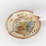 Ron Meyers Ceramic Hand-Painted Rabbit Bowl