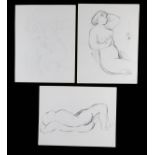Group of 3 Nic Jonk Drawings Nudes