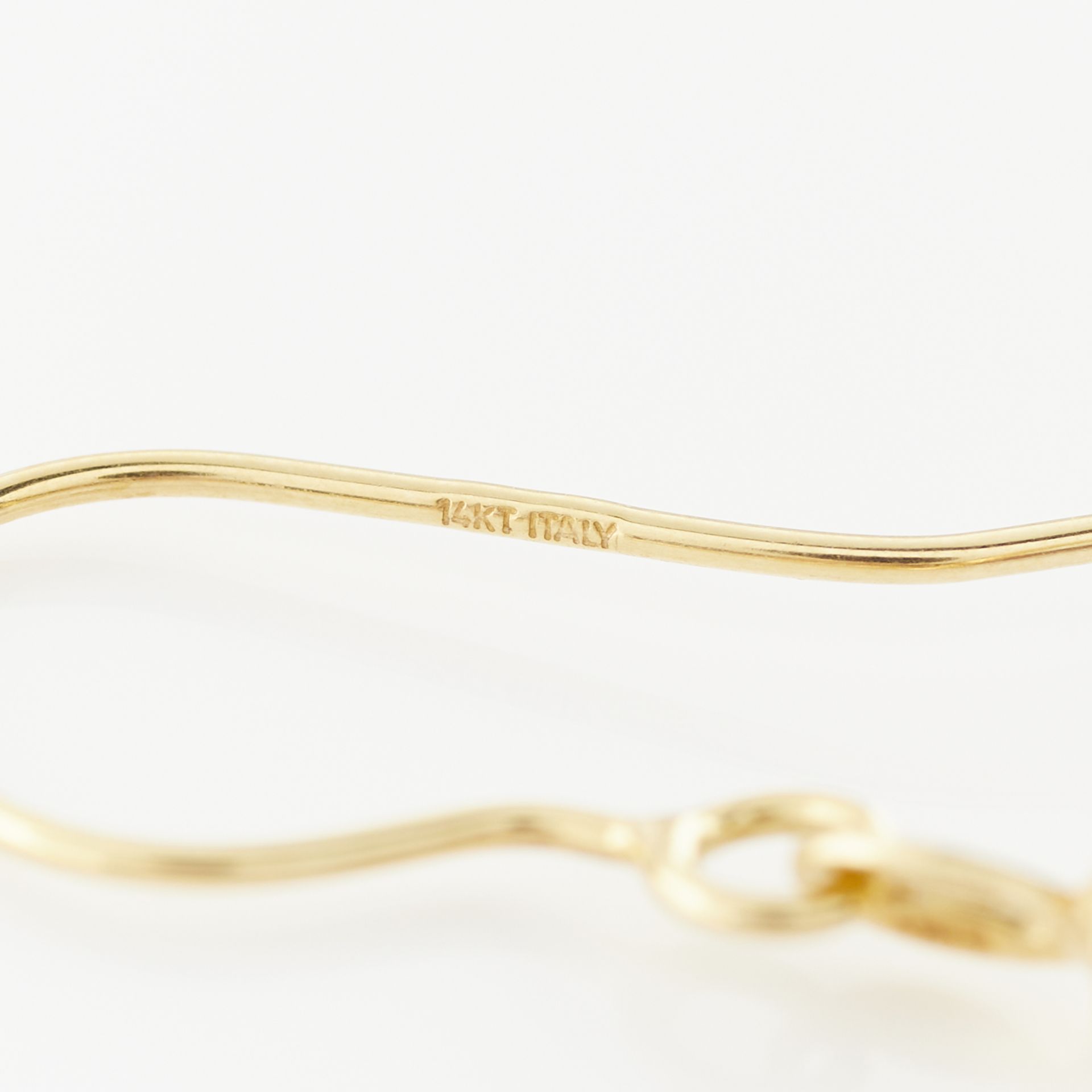 Italian 14k Yellow Gold Spiral Statement Earrings - Bild 5 aus 8