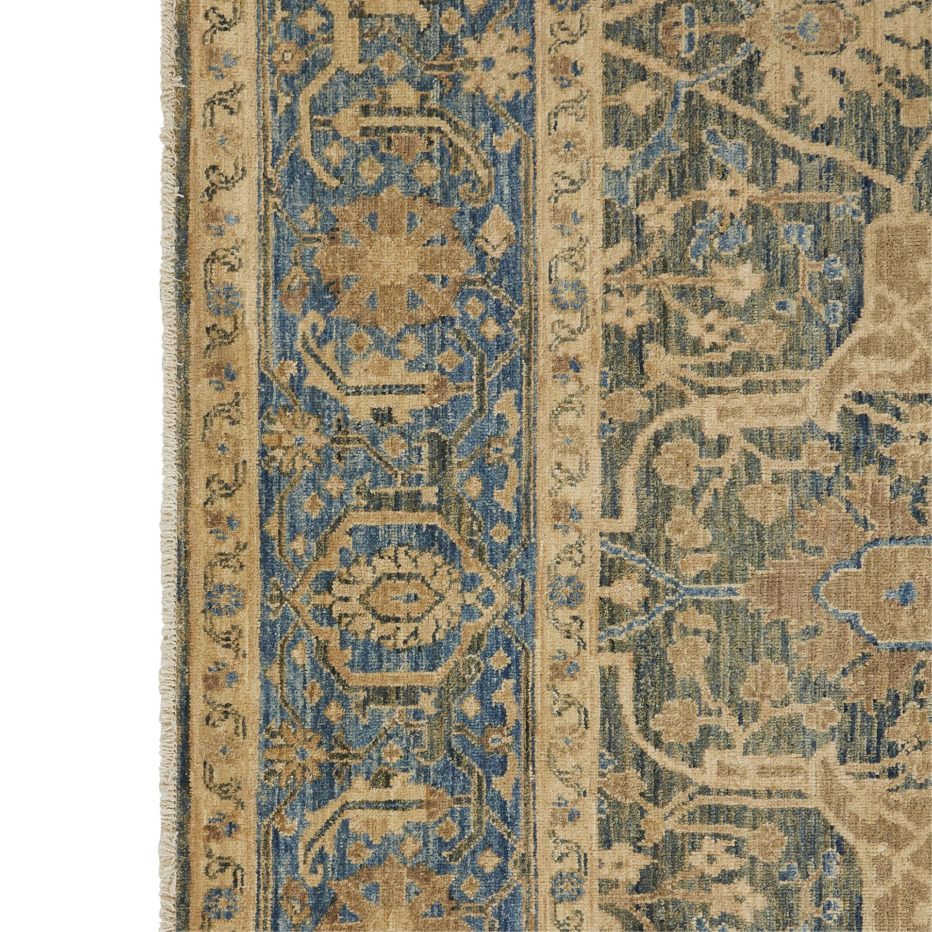 Large Persian Blue & White Floral Rug 10' x 8' - Image 6 of 6
