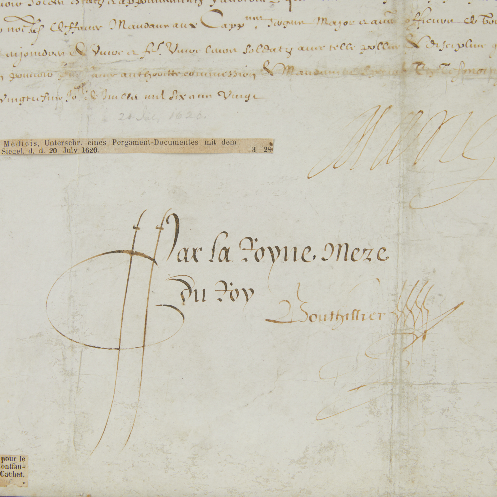 Marie de' Medici Signed Document - Image 2 of 7