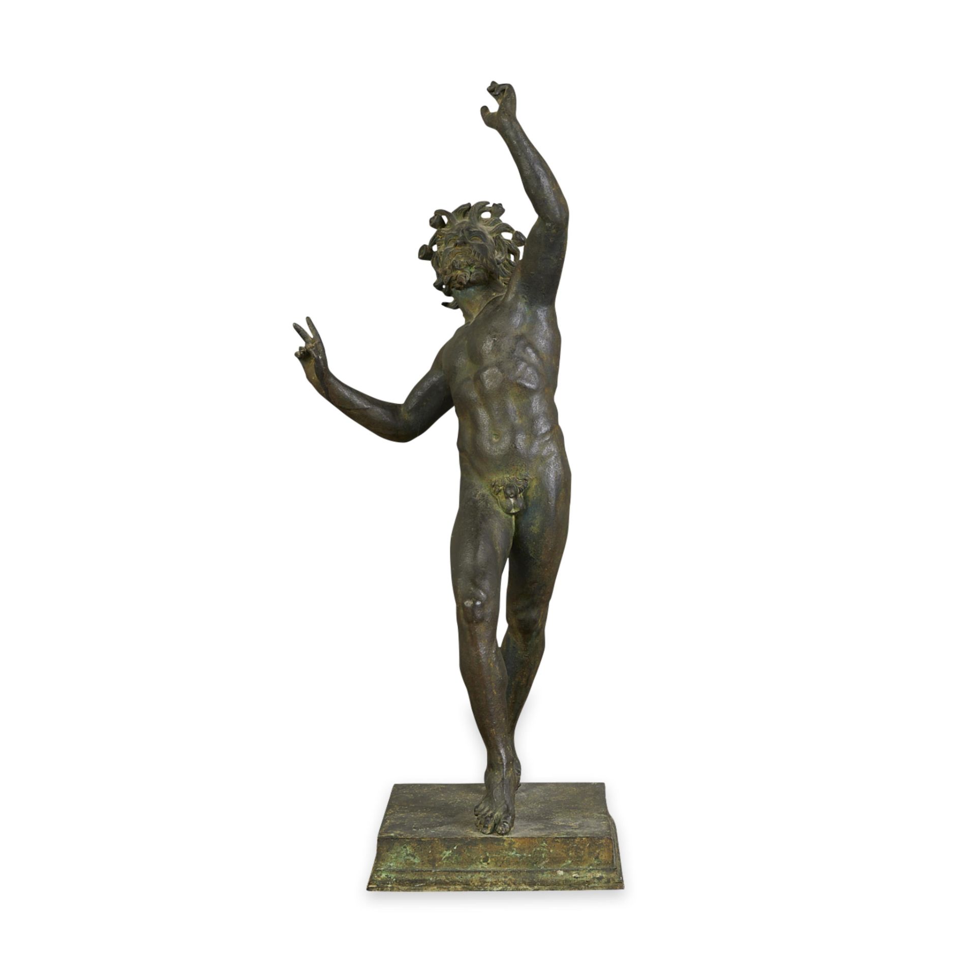 Chiurazzi Cast Bronze Dancing Faun of Pompeii - Image 4 of 10