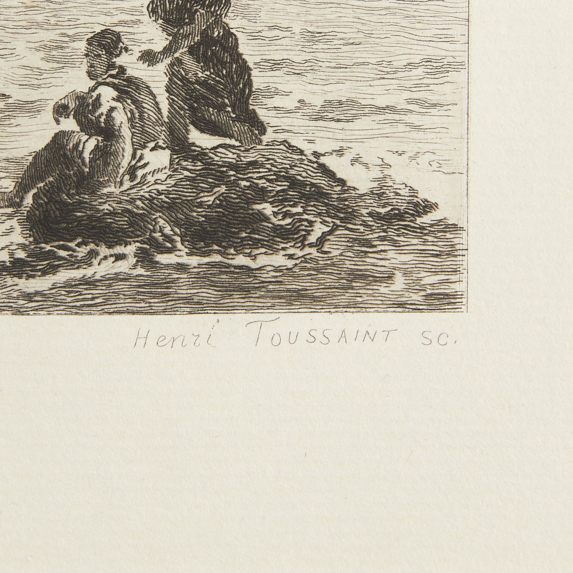 Toussaint Coast of Morocco Etching Aft. Delacroix - Bild 2 aus 7