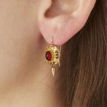 14k Yellow Gold Etruscan Revival Earrings