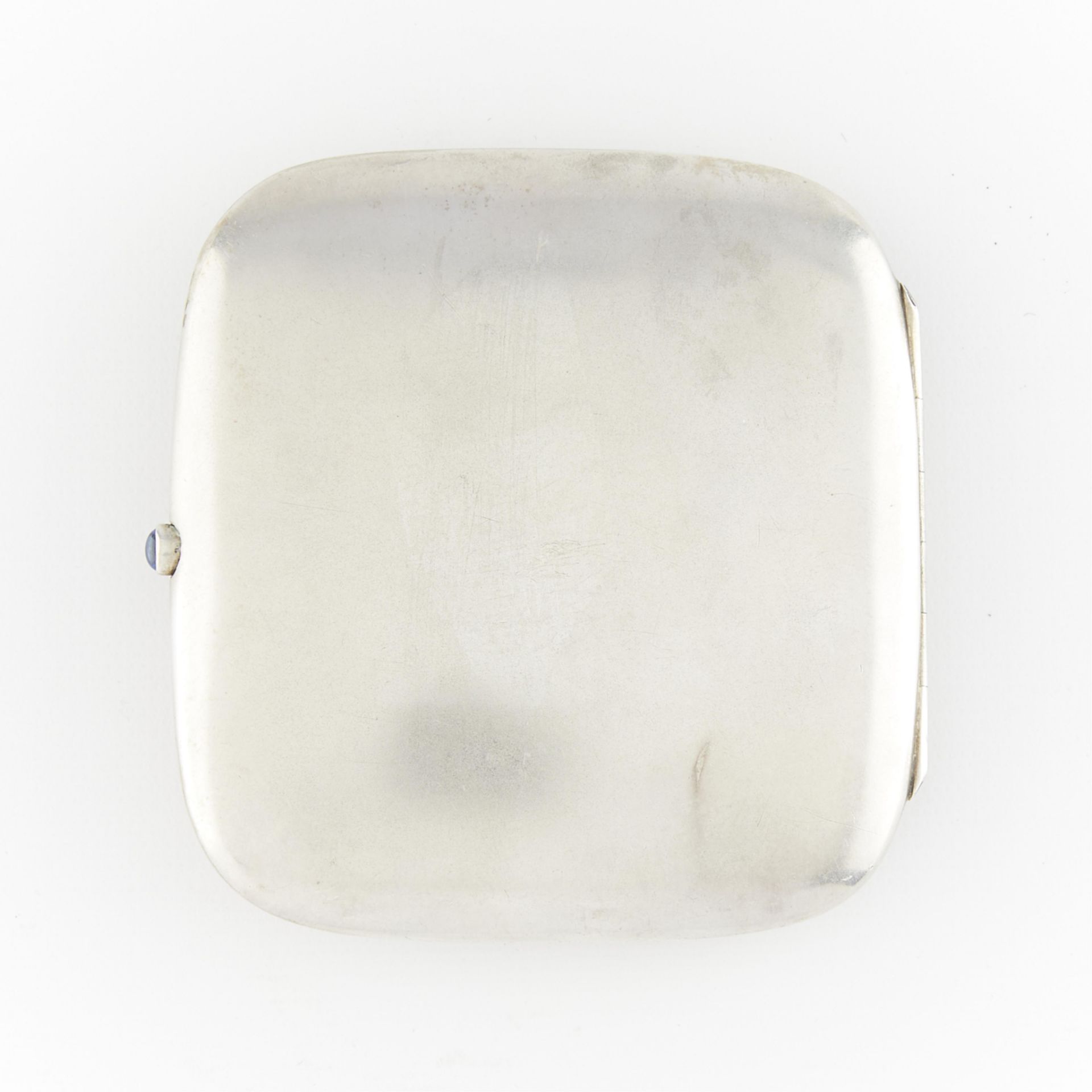 800 Silver Case w/ Art Deco Style Inlaid Enamel - Bild 5 aus 8
