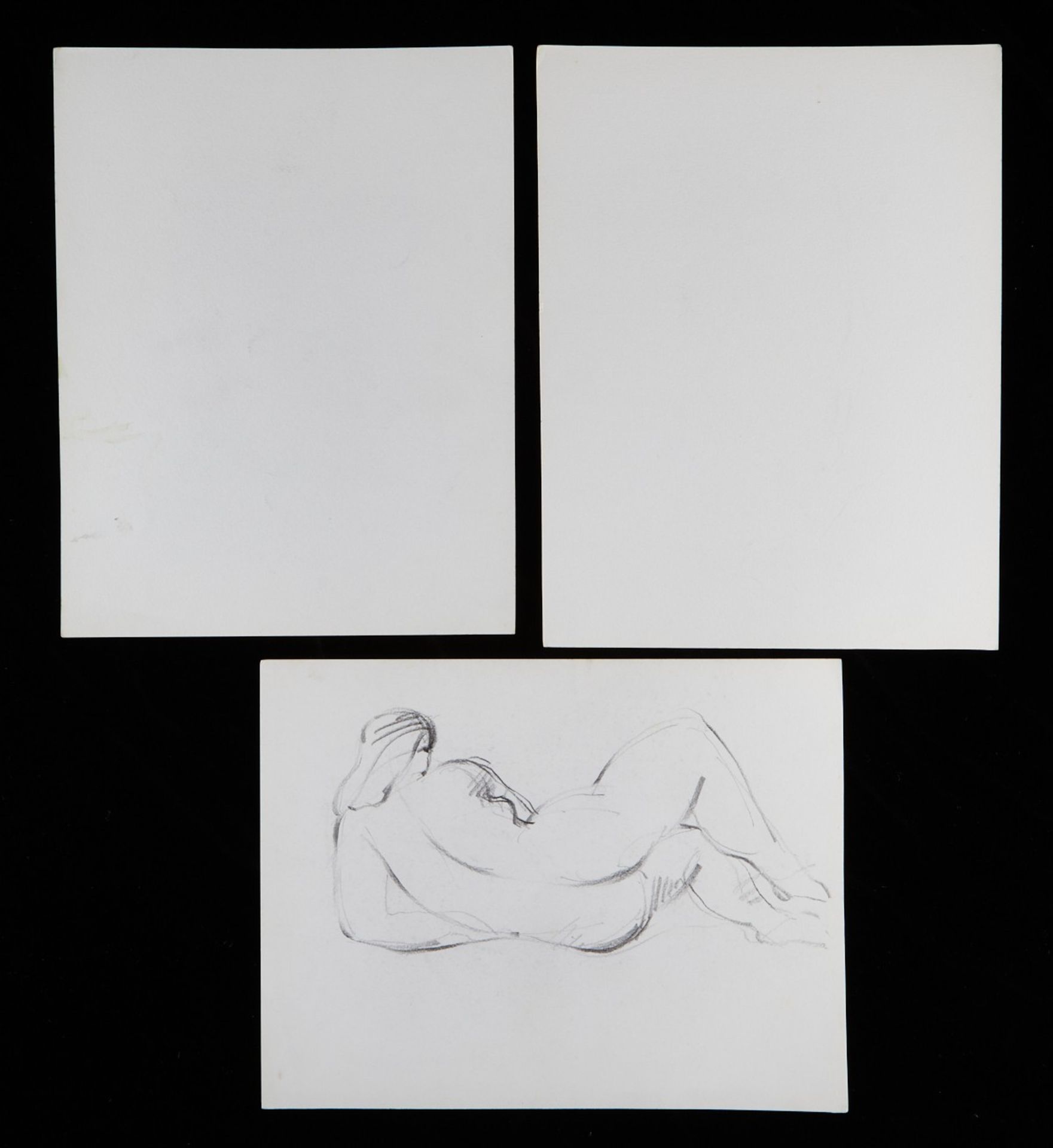 Group of 3 Nic Jonk Drawings Nudes - Bild 2 aus 6