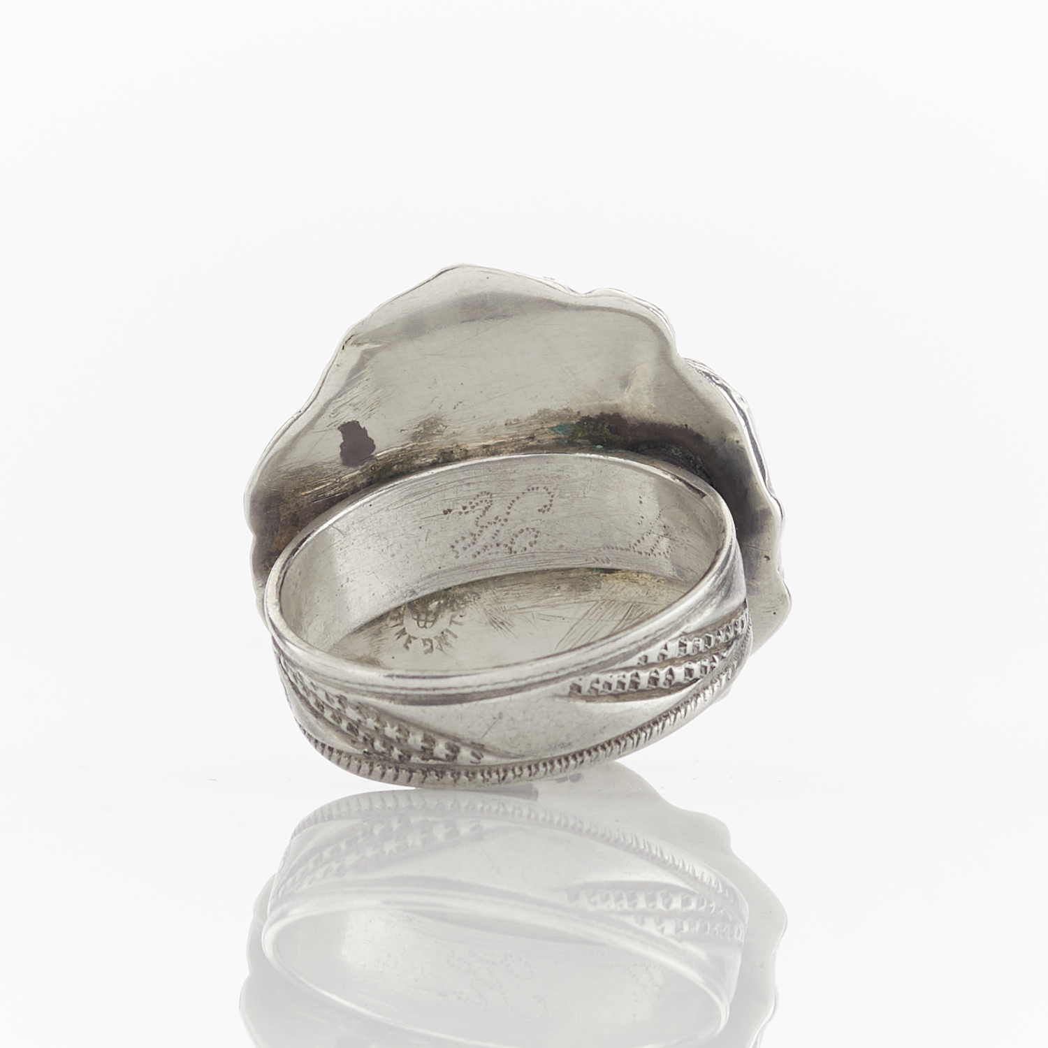 Sterling Silver Art Nouveau Medallion Ring - Image 5 of 13