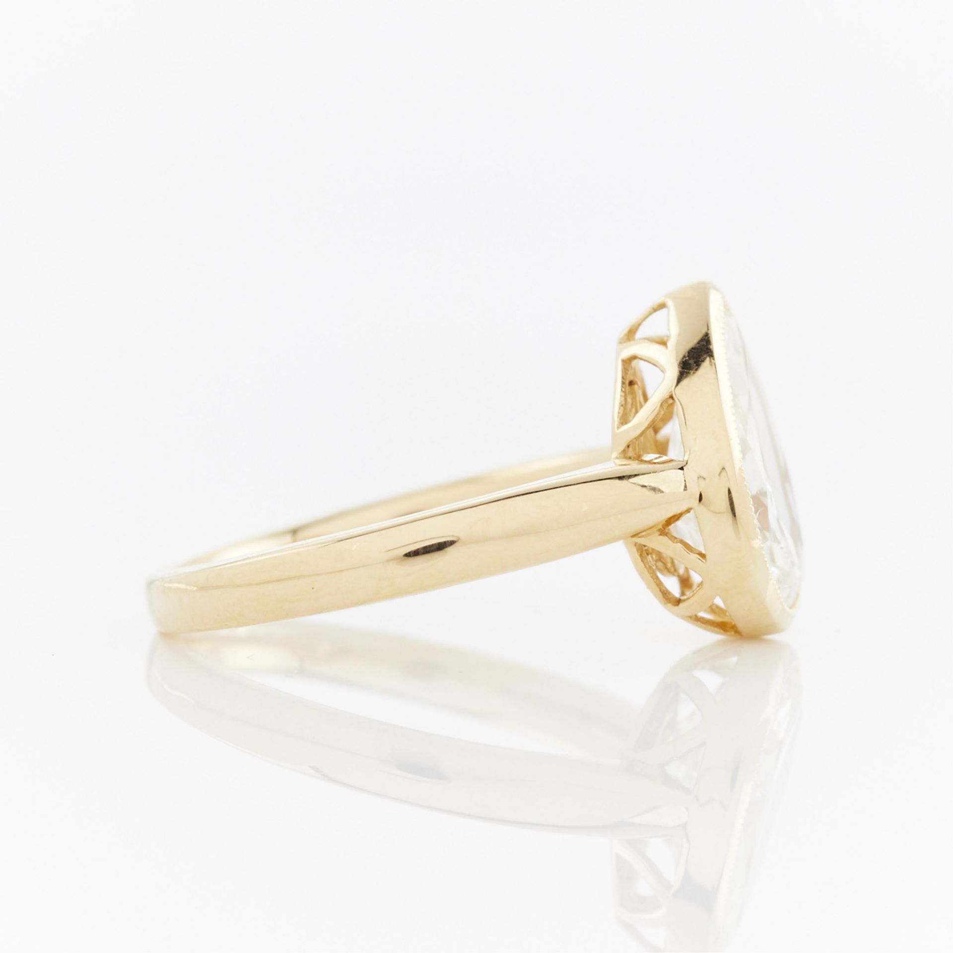 18k Yellow Gold Pear Cut Diamond Ring - 2.02 Ct - Image 8 of 13