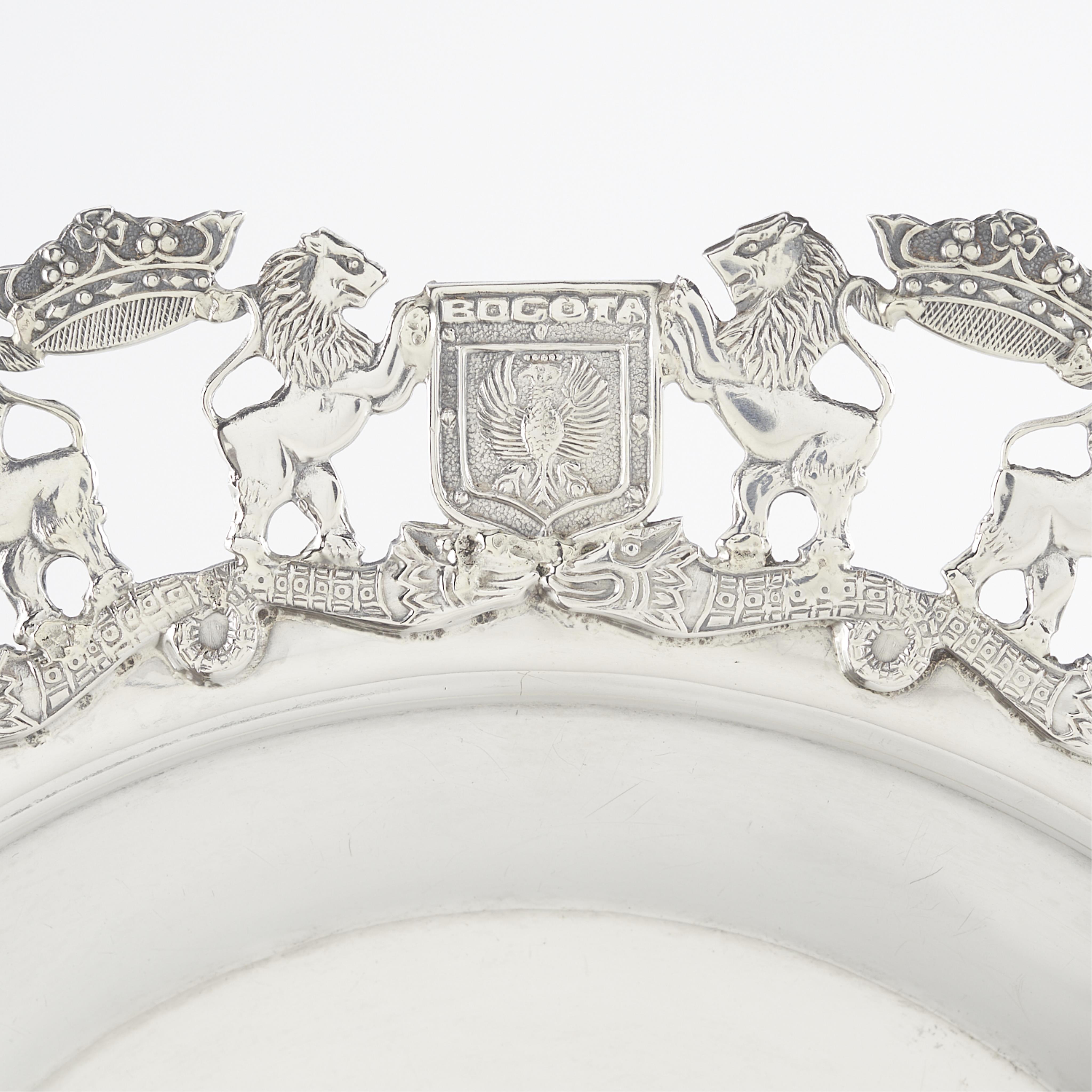 900 Silver Platter w/ Colombian Cities' Seals - Image 6 of 6