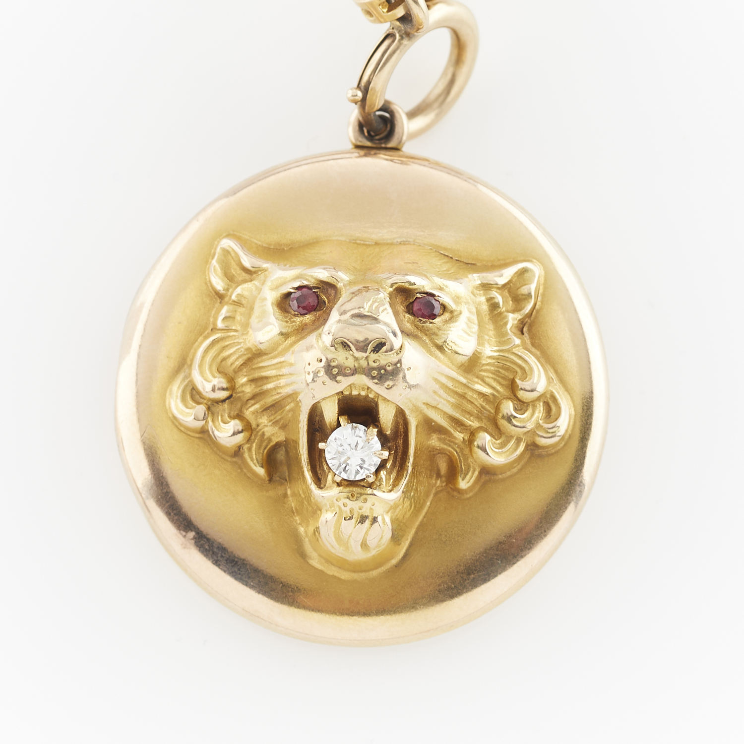 14K Gold Plated Watch Fob with Lion's Head - Image 2 of 10