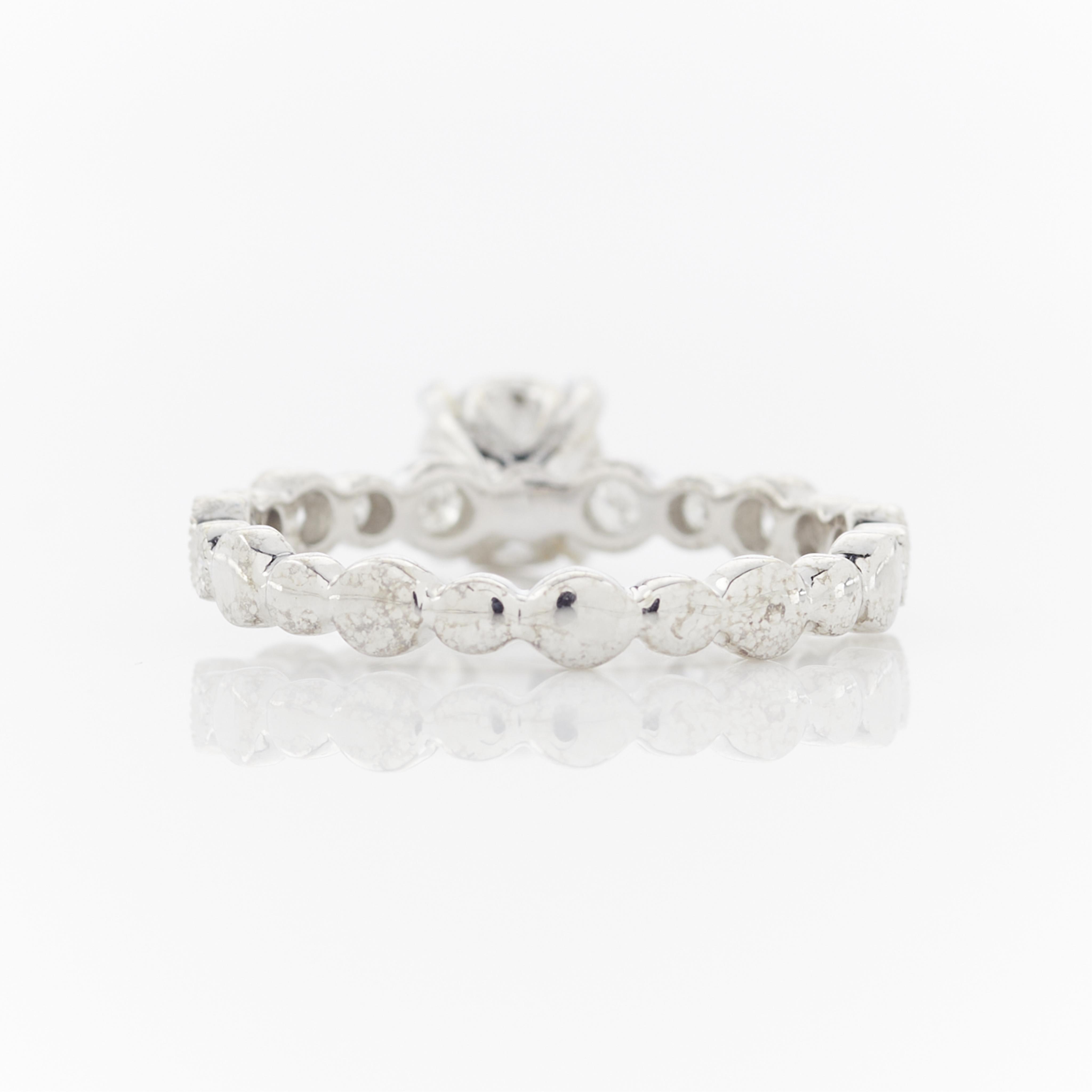 18k White Gold Diamond Ring w/ Diamond Set Band - Image 7 of 12