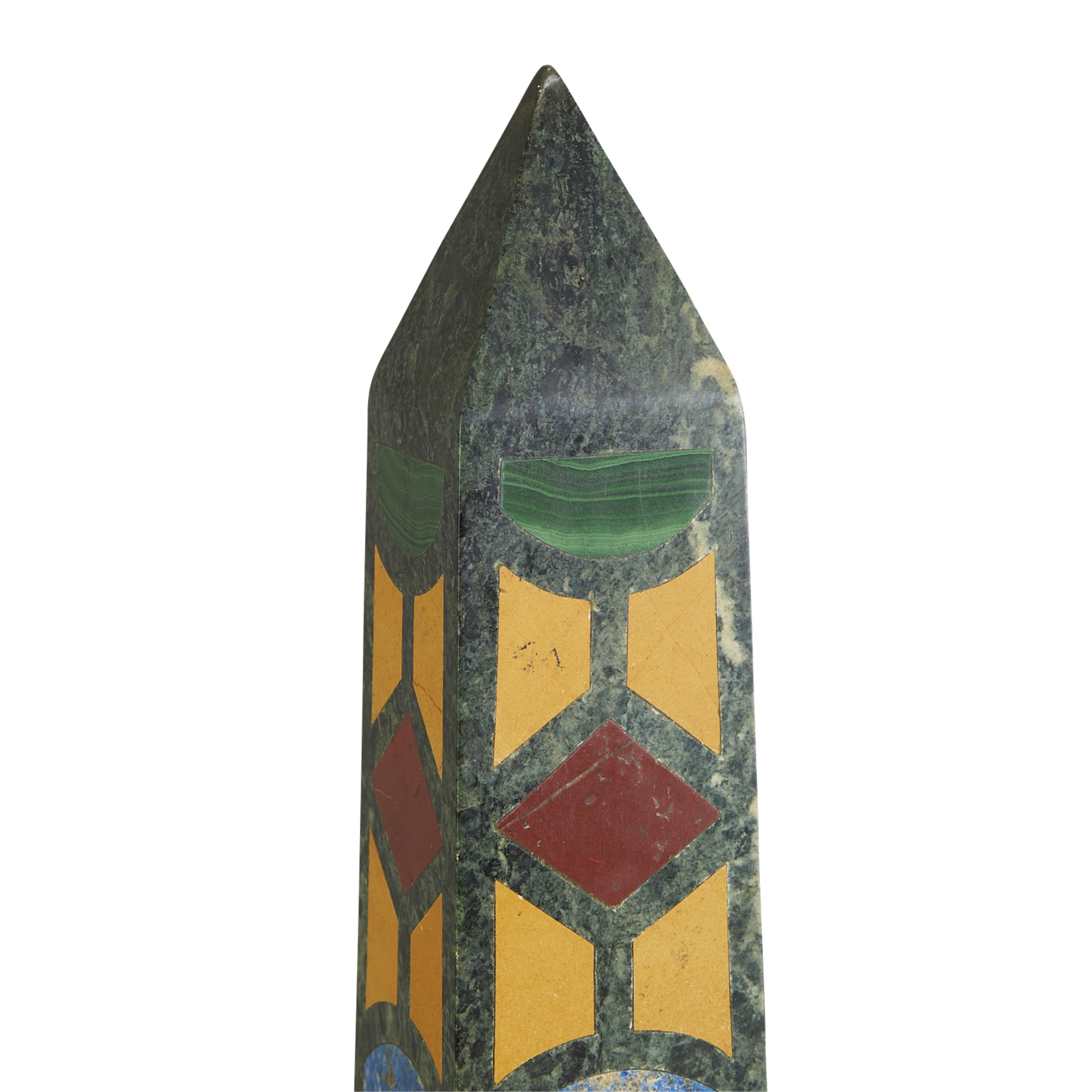 Pair 19th c. Grand Tour Specimen Obelisks - Image 9 of 12