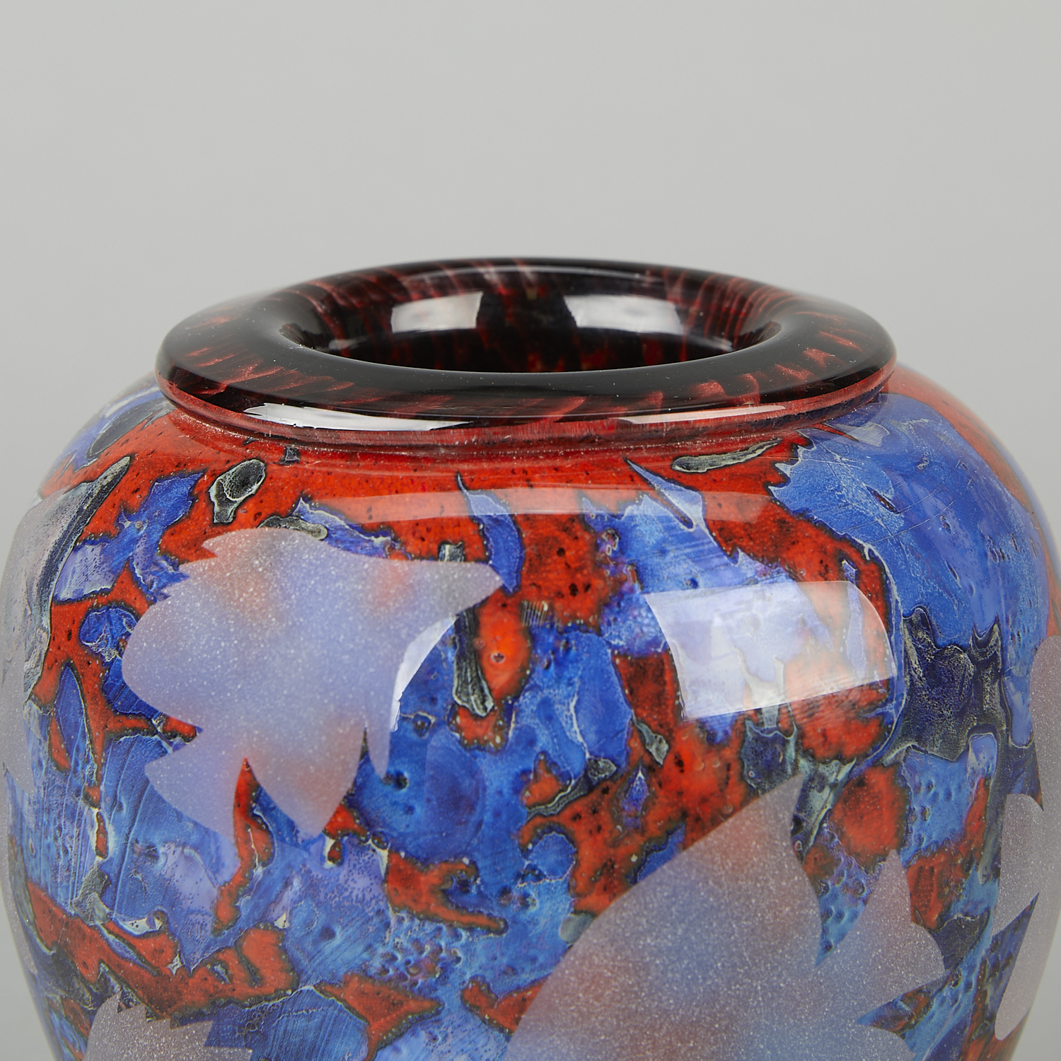 Jean-Claude Novaro Glass Vase w/ Fish - Image 9 of 9
