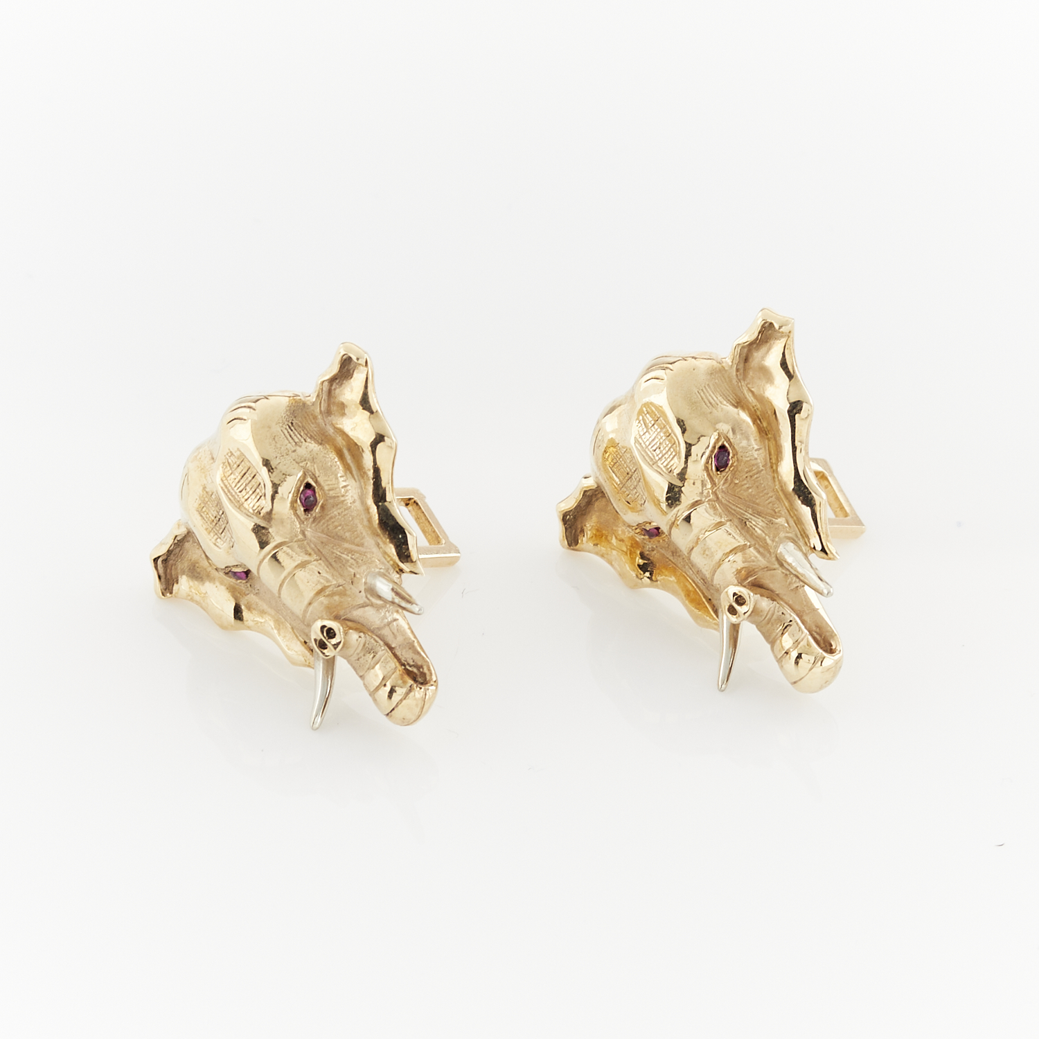 Pair of 14k Elephant Cuff Links - Image 2 of 9