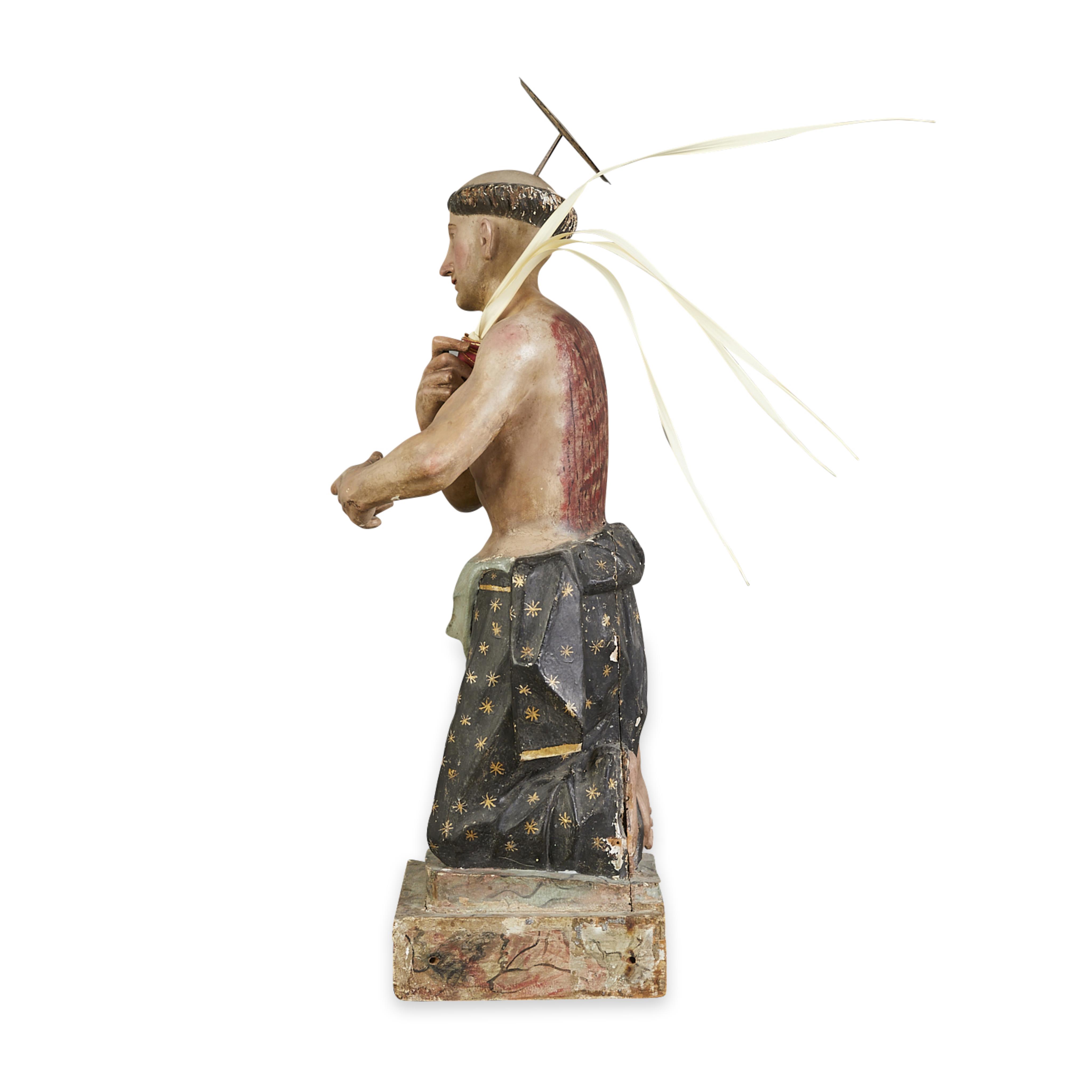 Polychrome Santos Figure of St. Nicholas Tolentino - Image 5 of 12