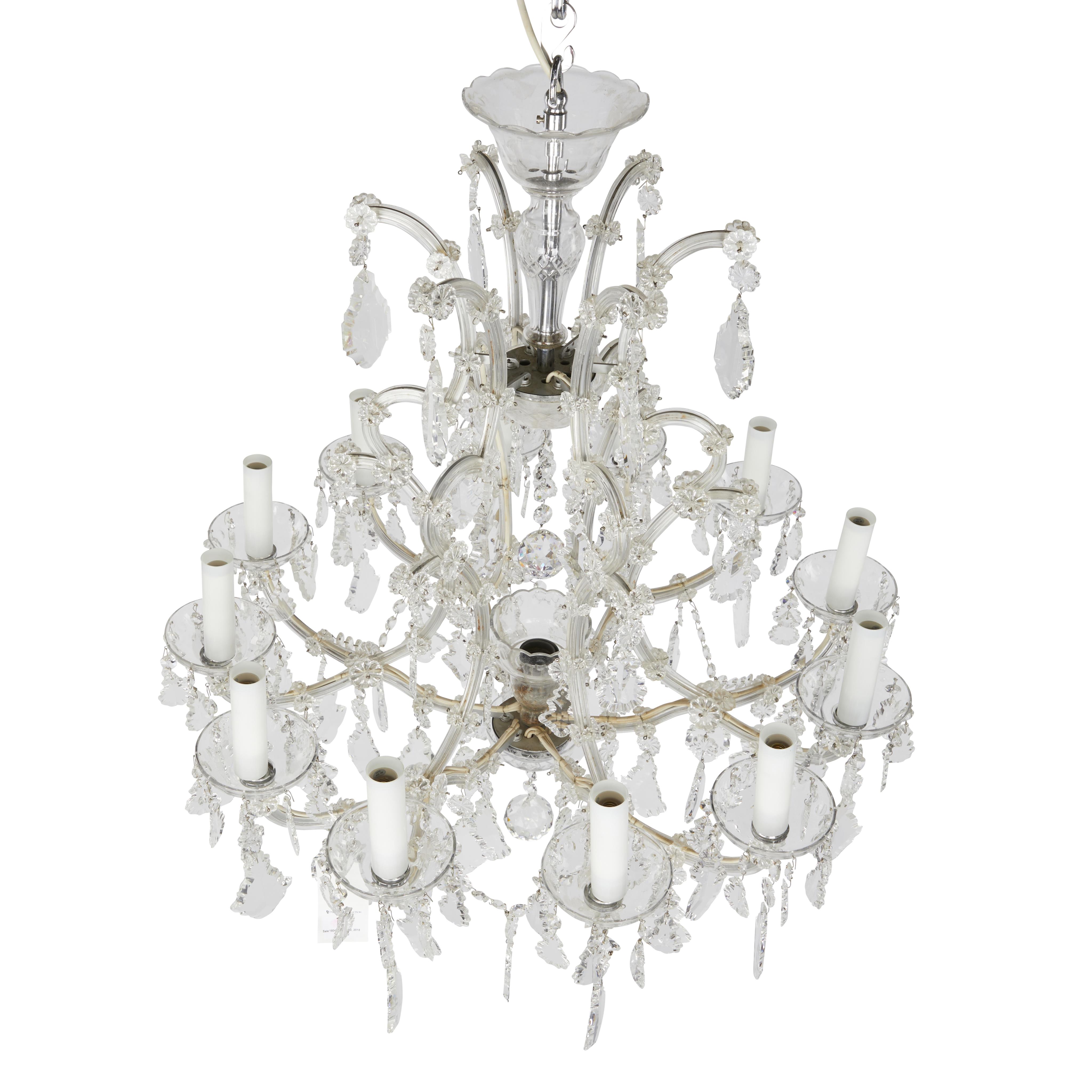 Maria Theresa Style Cut Crystal Chandelier - Image 16 of 17