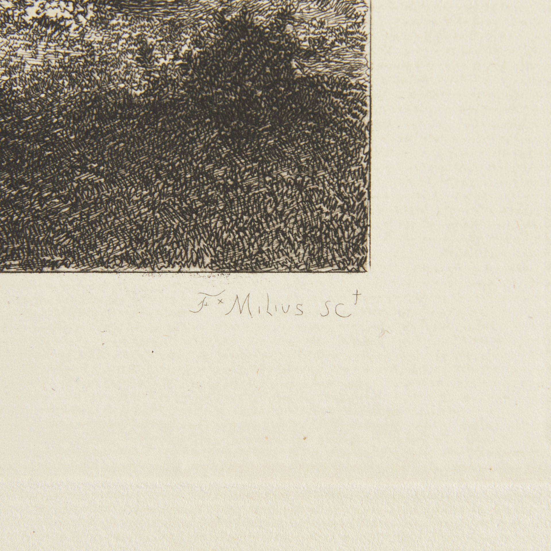 Milius "The Cattle-Field" Etching After Diaz - Image 2 of 6