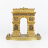 19th c. Grand Tour Gilt Bronze Arc de Triomphe Box