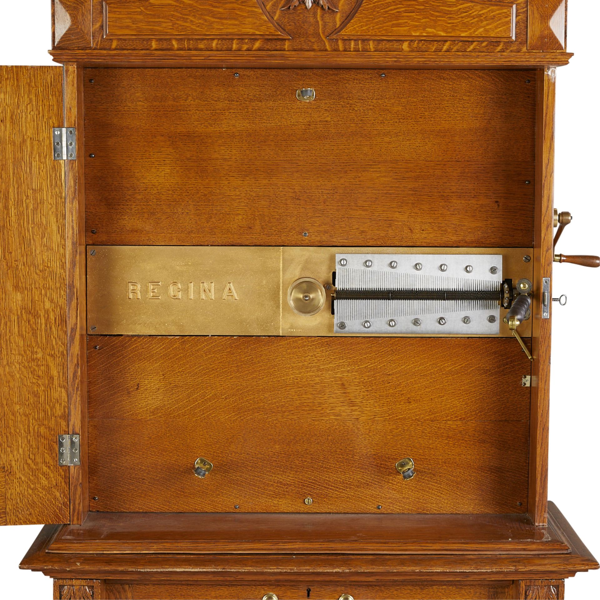 Regina Upright 27 in. Disc Music Cabinet ca. 1890s - Bild 17 aus 24