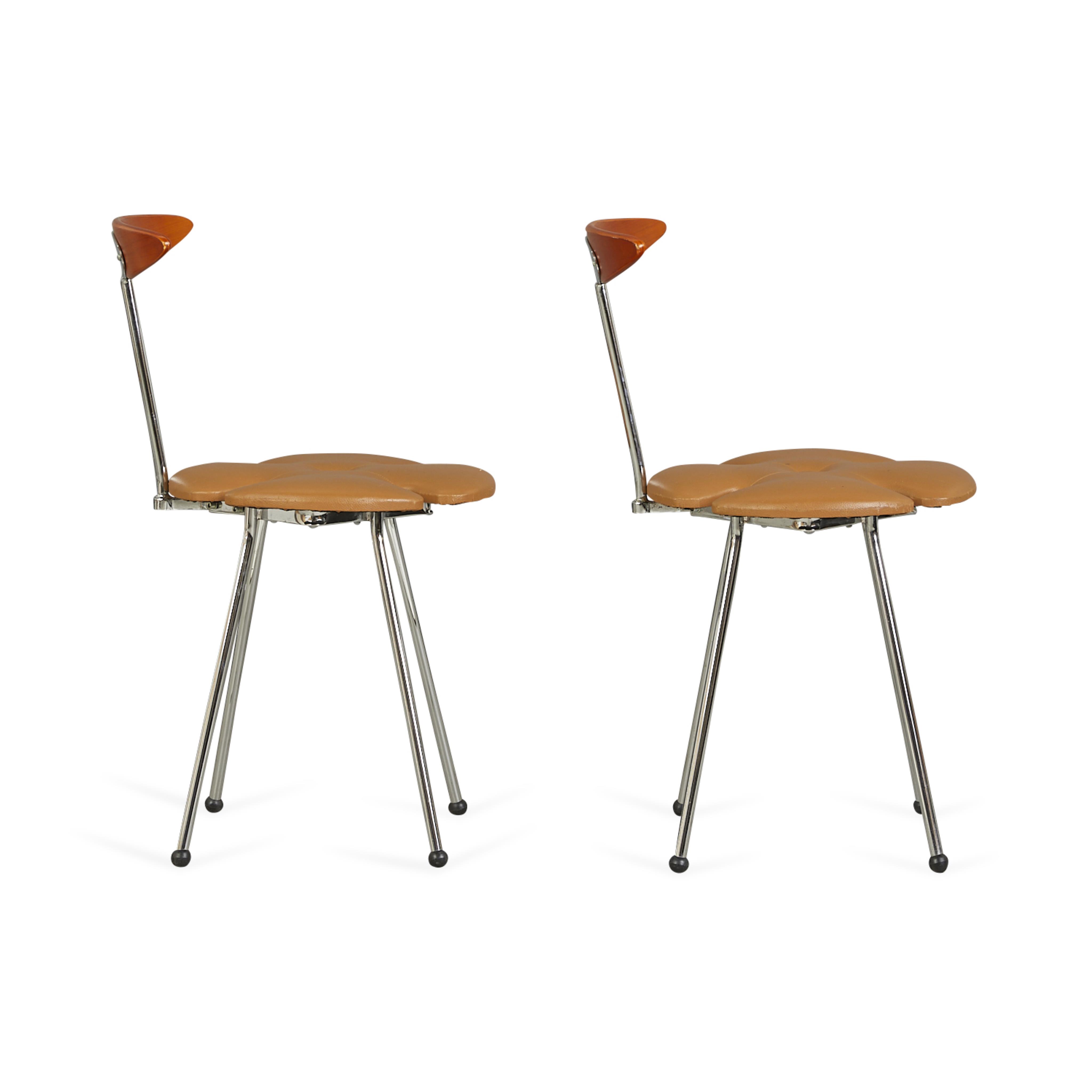 Pair Italian Effezeta "Clover" Chairs ca. 1970s - Image 7 of 15