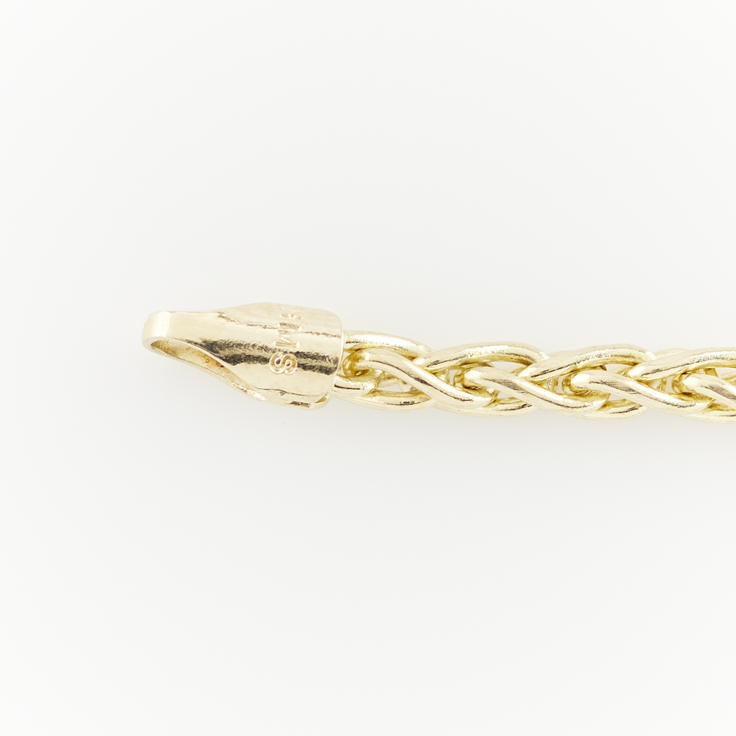 14k Yellow Gold Rolled Wheat Chain - Image 7 of 8