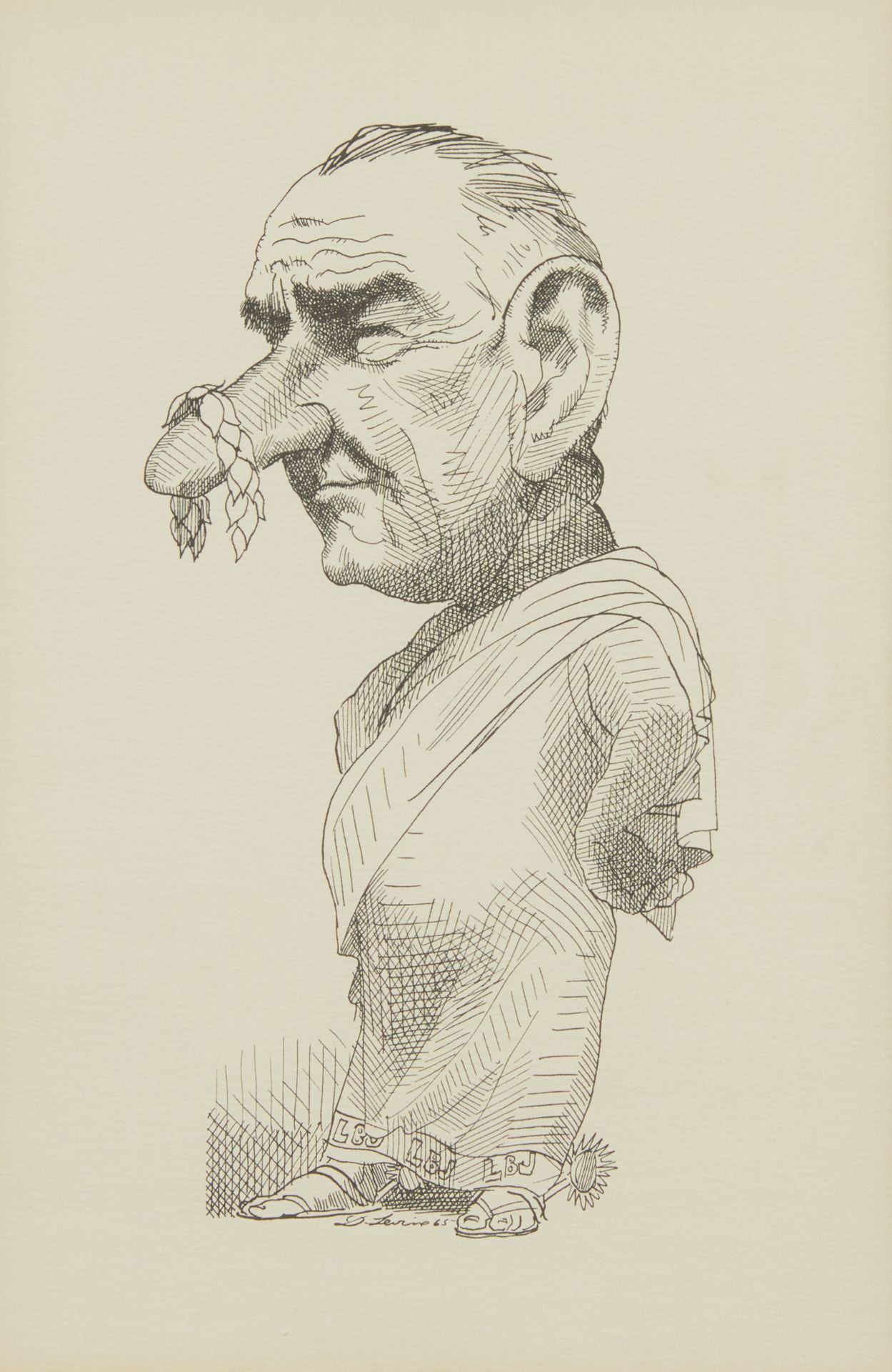 9 David Levine Caricature Lithographs 1960s - Bild 17 aus 27