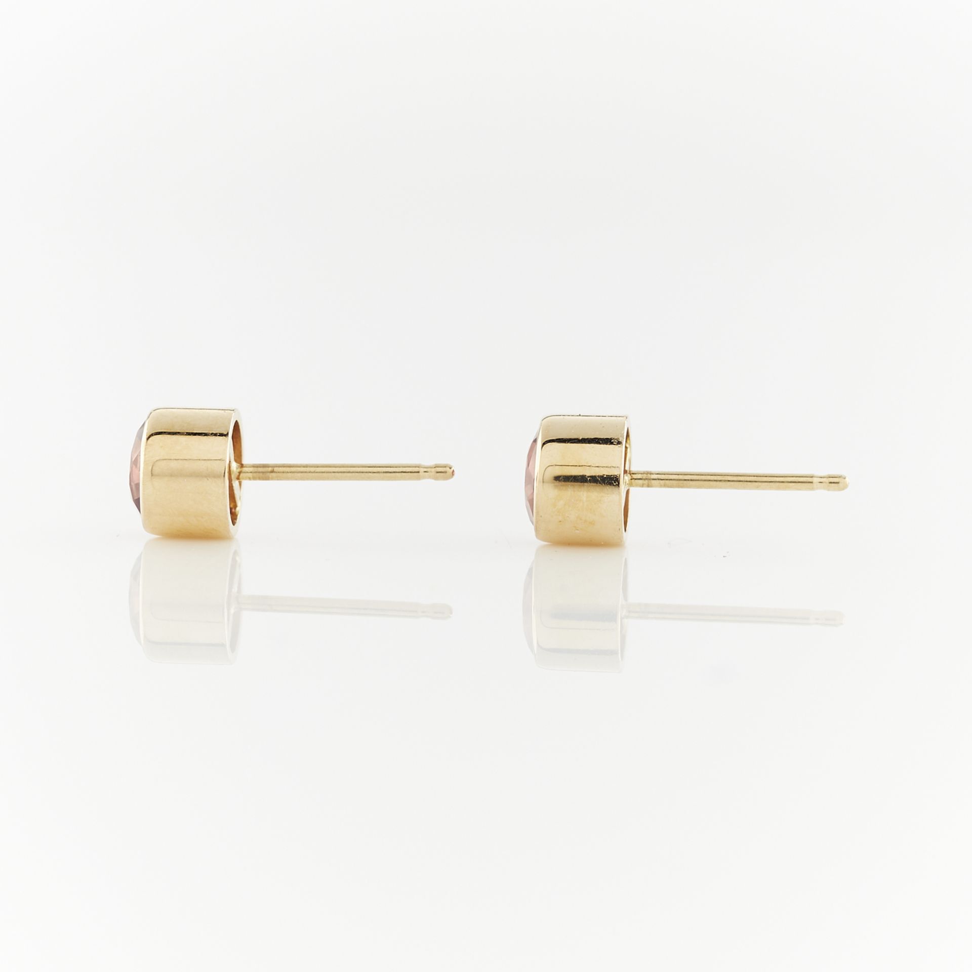 14k Yellow Gold & Tourmaline Studs - Bild 6 aus 8