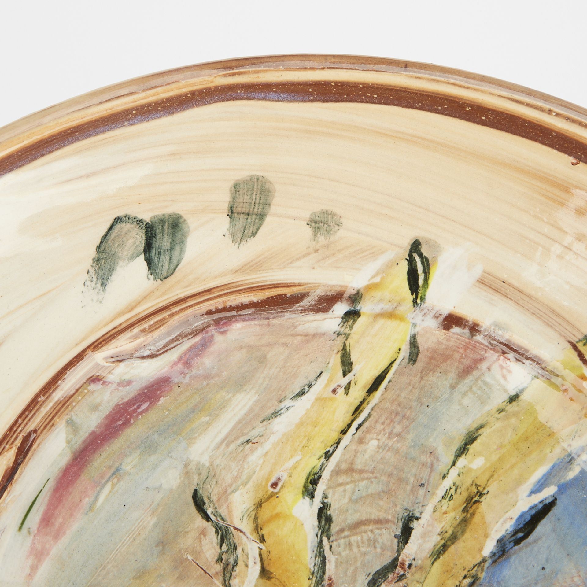 Ron Meyers Ceramic Hand-Painted Rabbit Bowl - Image 9 of 9